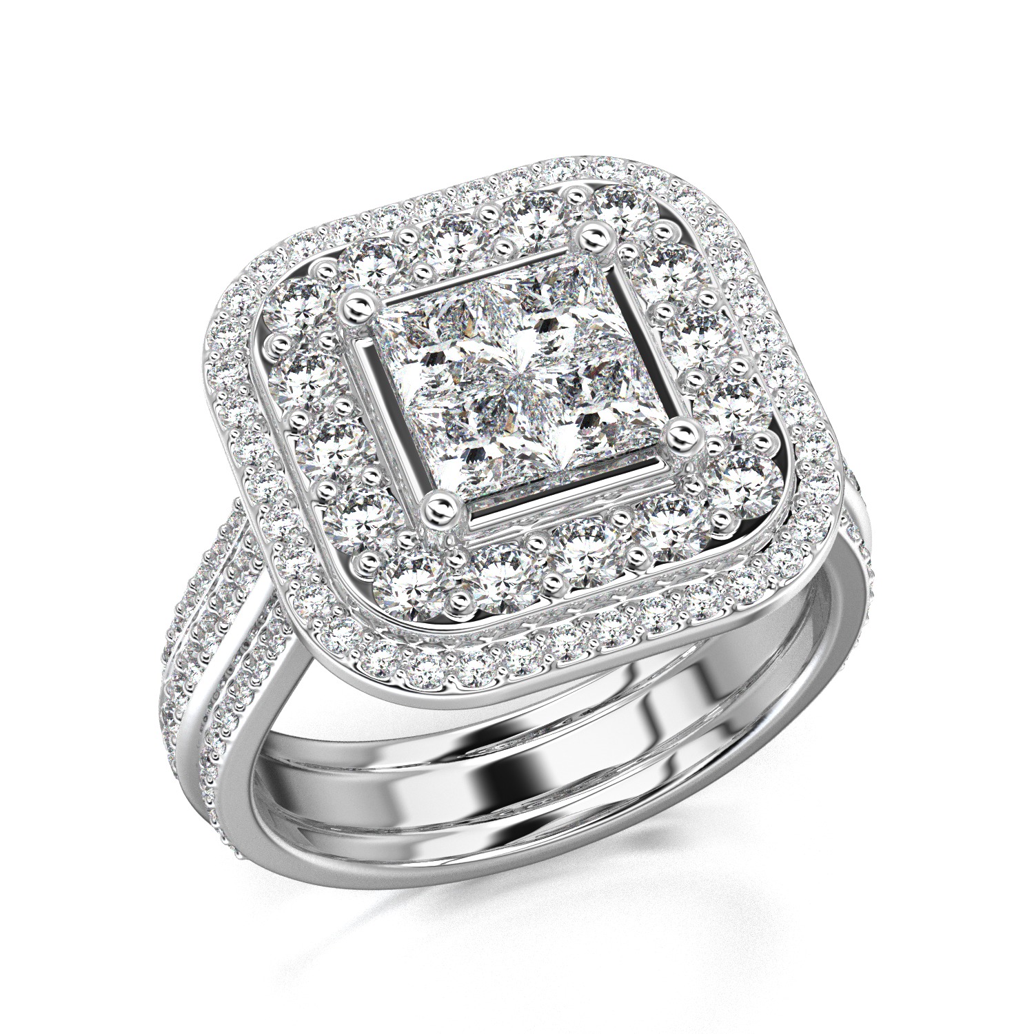 High-Quality Engagement Ring 3D print model_13