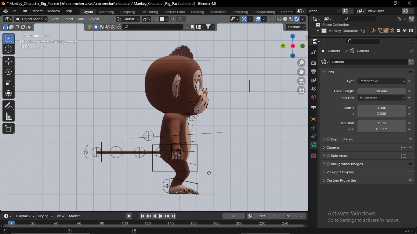Cartoon monkey RIGGED Low-poly 3D model Low-poly 3D model_17