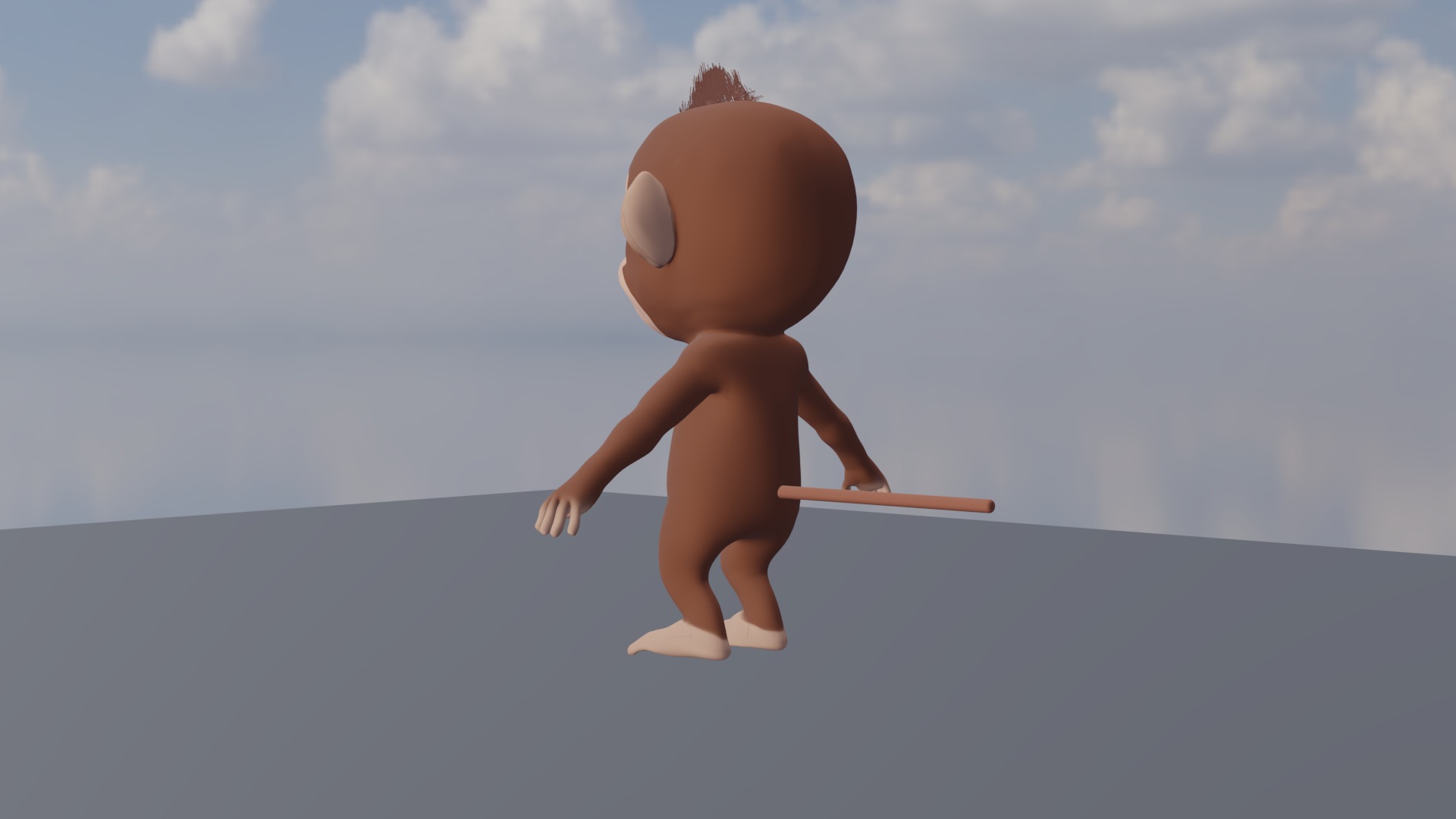 Cartoon monkey RIGGED Low-poly 3D model Low-poly 3D model_12