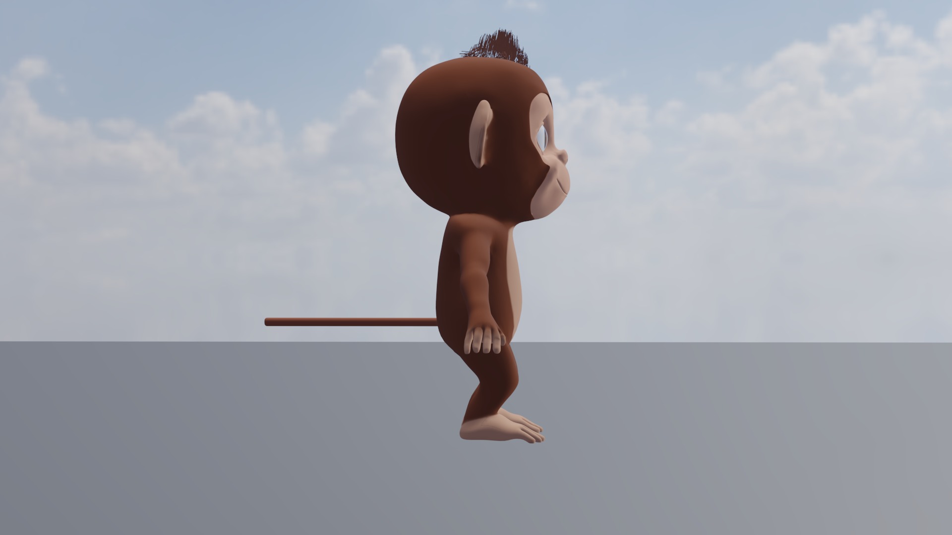 Cartoon monkey RIGGED Low-poly 3D model Low-poly 3D model_8