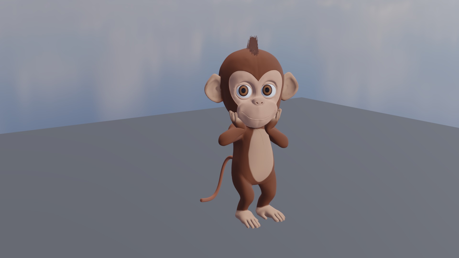 Cartoon monkey RIGGED Low-poly 3D model Low-poly 3D model_2