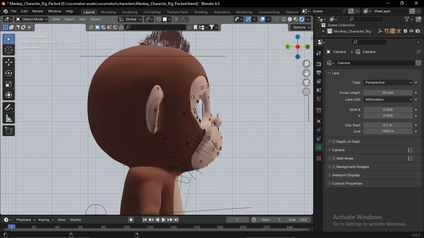 Cartoon monkey RIGGED Low-poly 3D model Low-poly 3D model_15