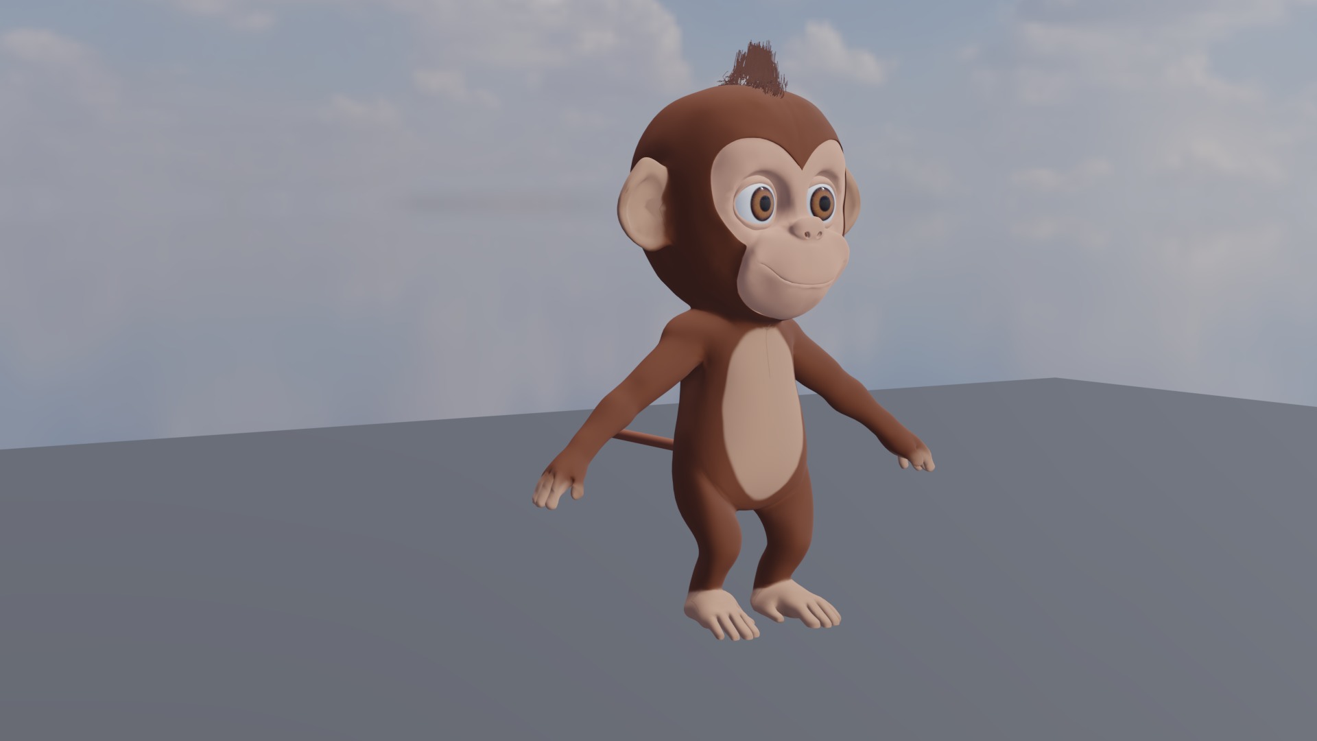 Cartoon monkey RIGGED Low-poly 3D model Low-poly 3D model_5