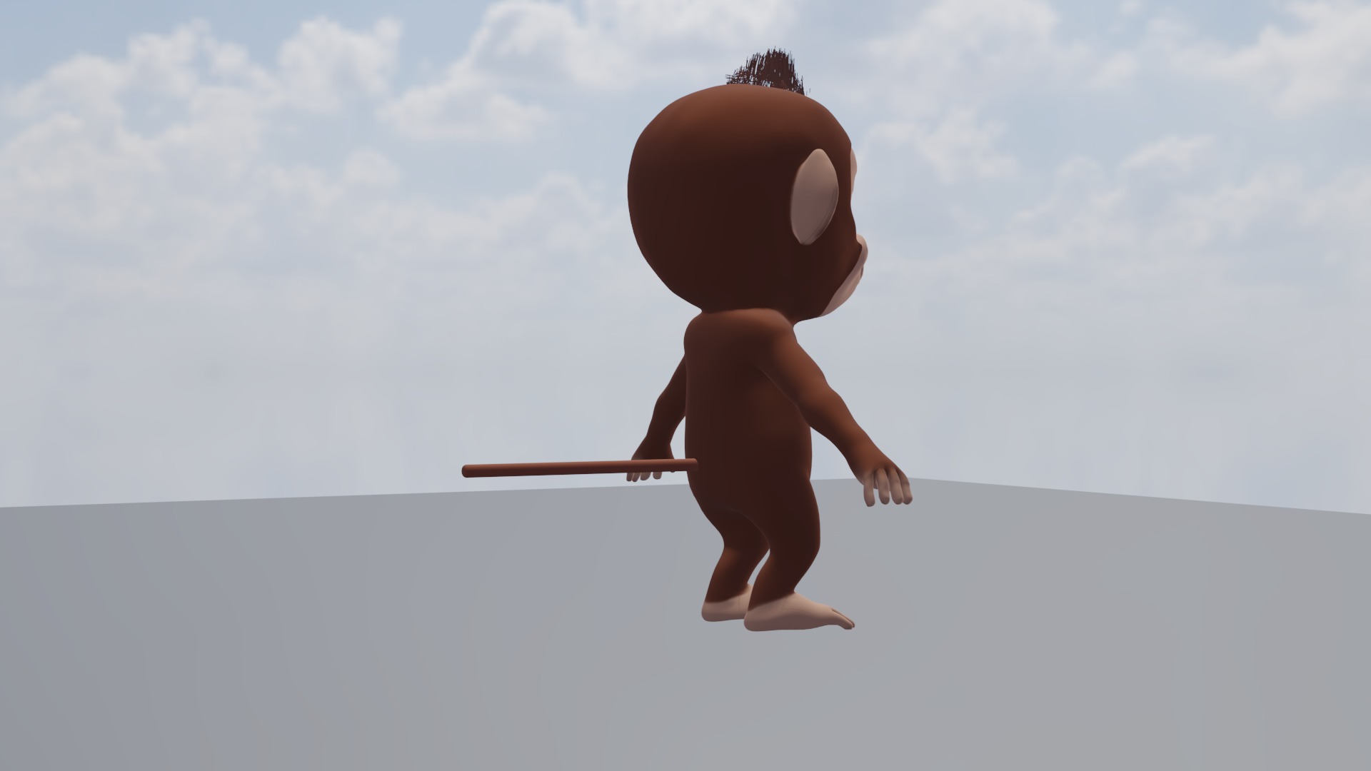 Cartoon monkey RIGGED Low-poly 3D model Low-poly 3D model_9