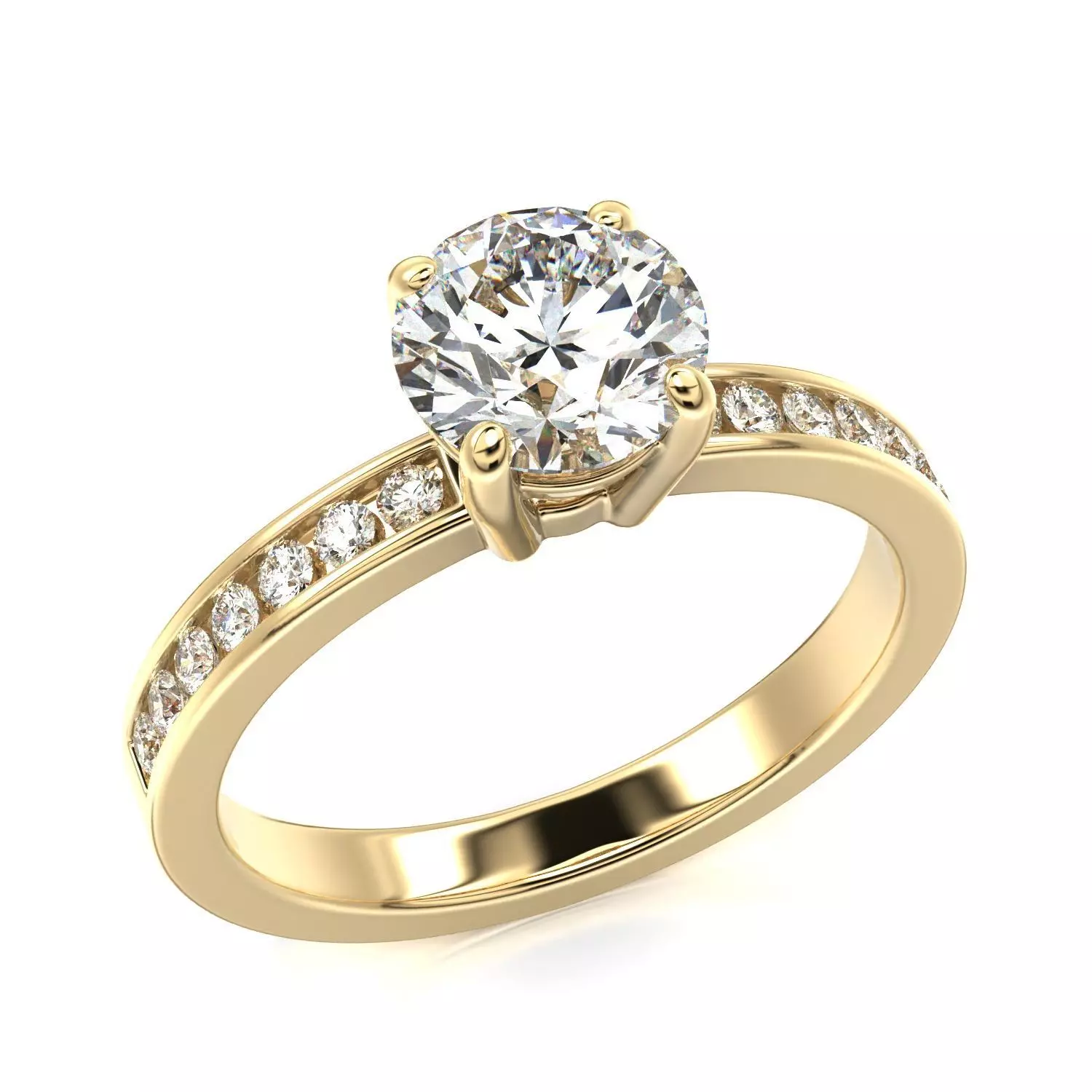 High-Quality Engagement Ring 3D print model_0