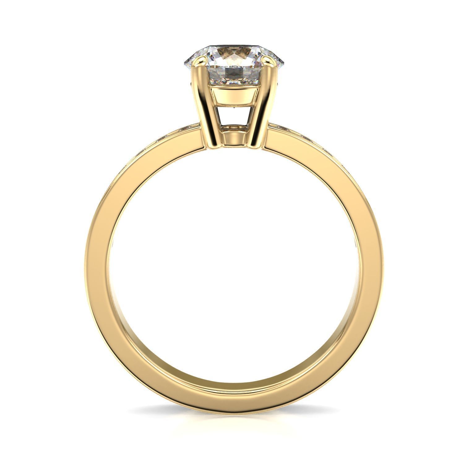 High-Quality Engagement Ring 3D print model_3