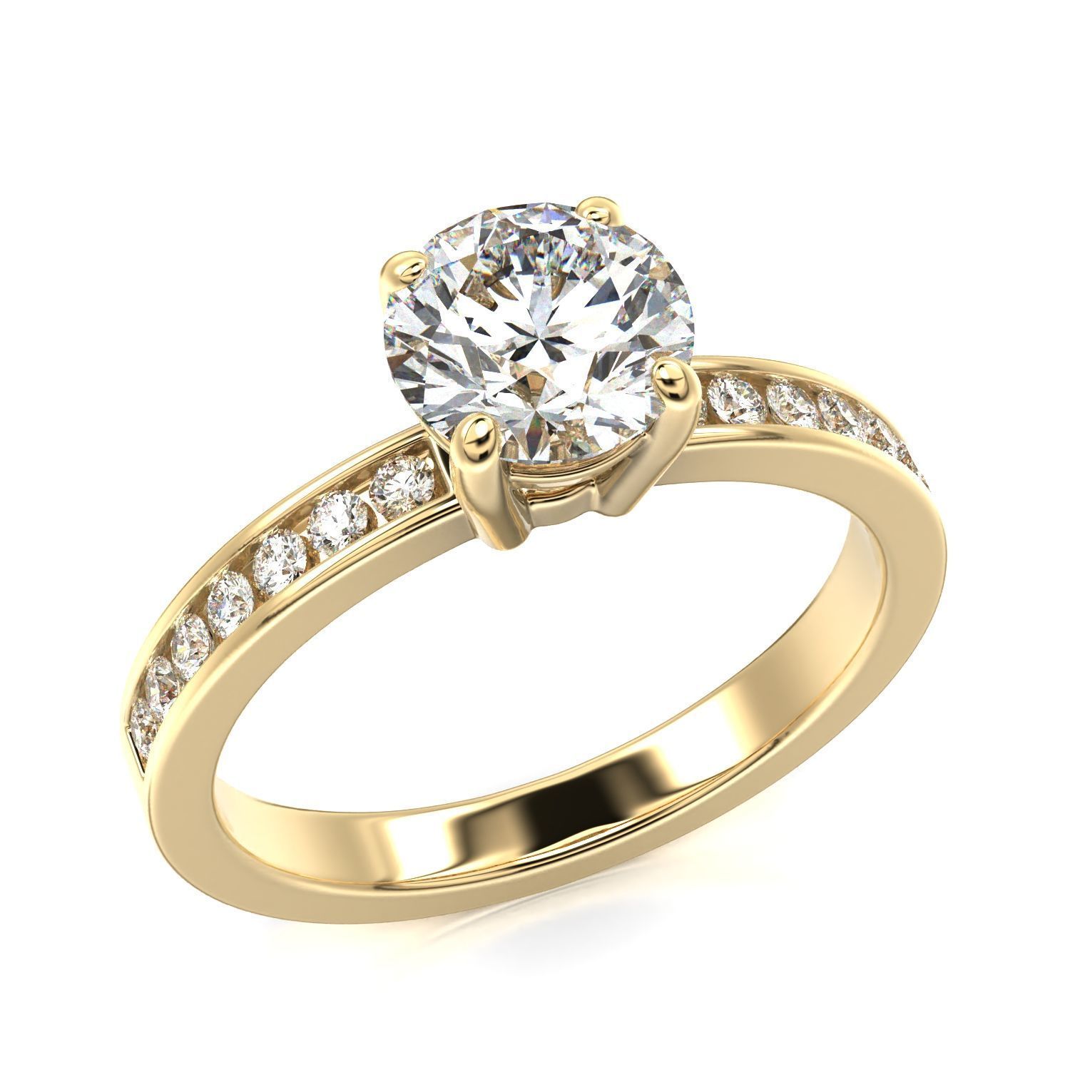 High-Quality Engagement Ring 3D print model_15
