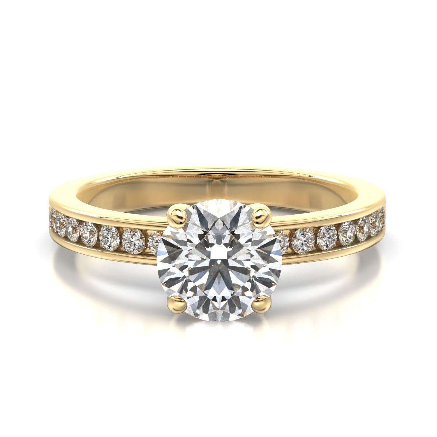 High-Quality Engagement Ring 3D print model_7
