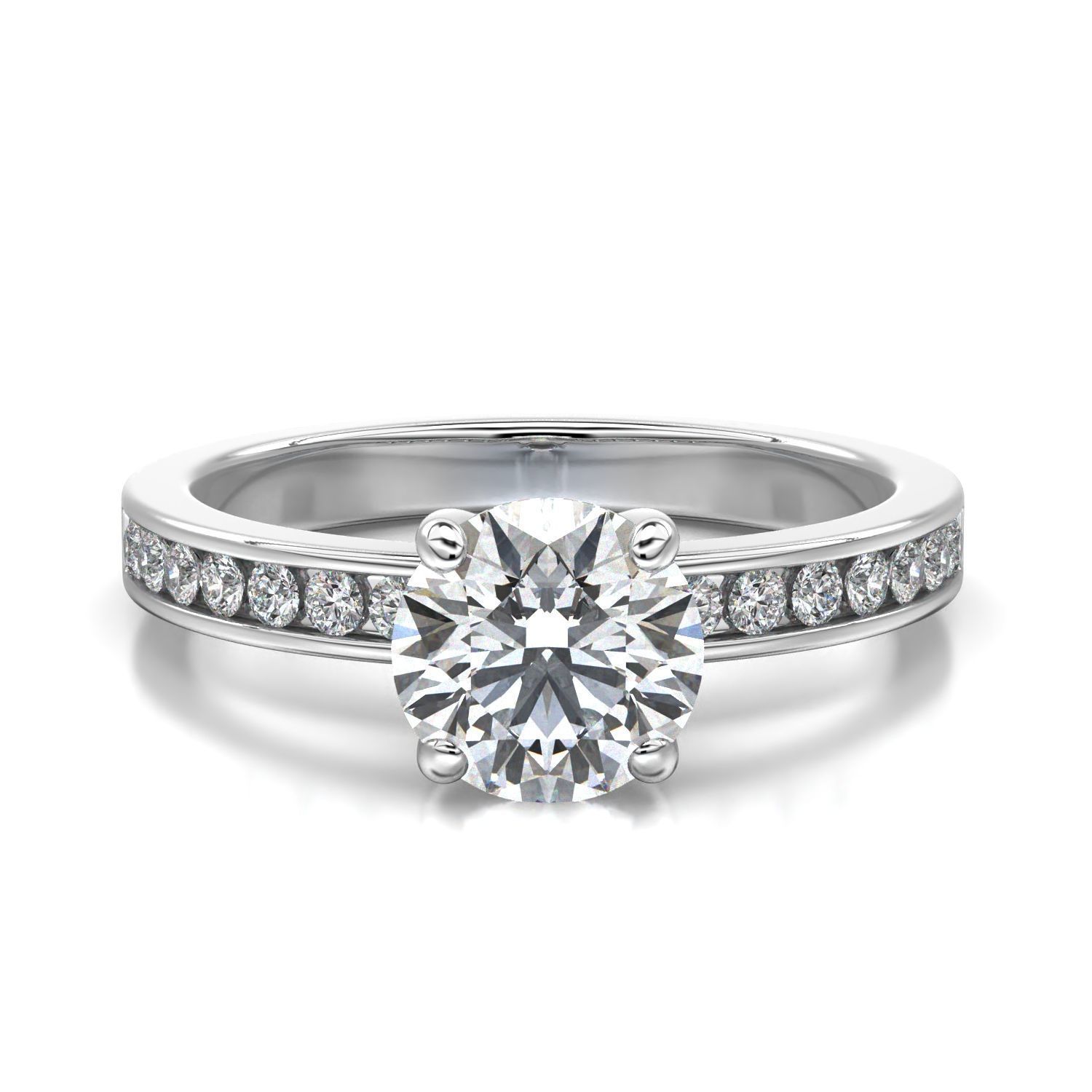 High-Quality Engagement Ring 3D print model_8