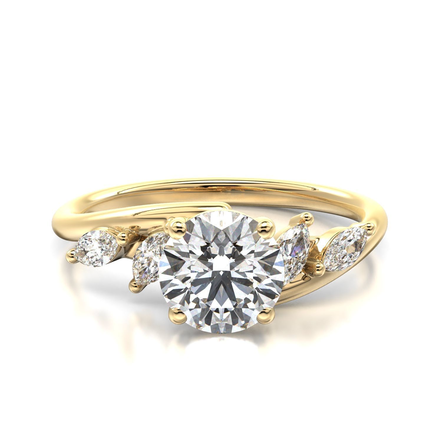 High-Quality Engagement Ring 3D print model_13