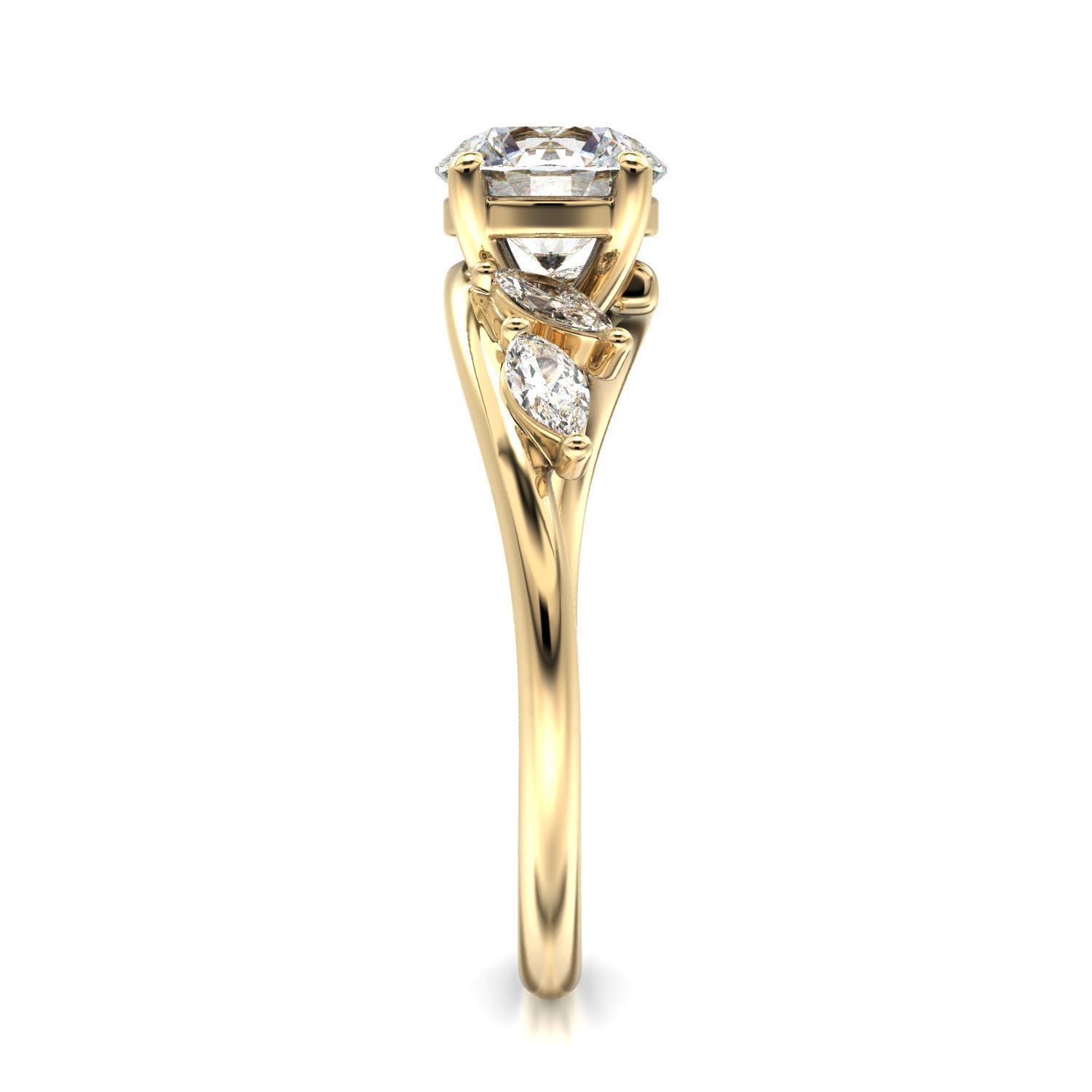 High-Quality Engagement Ring 3D print model_18