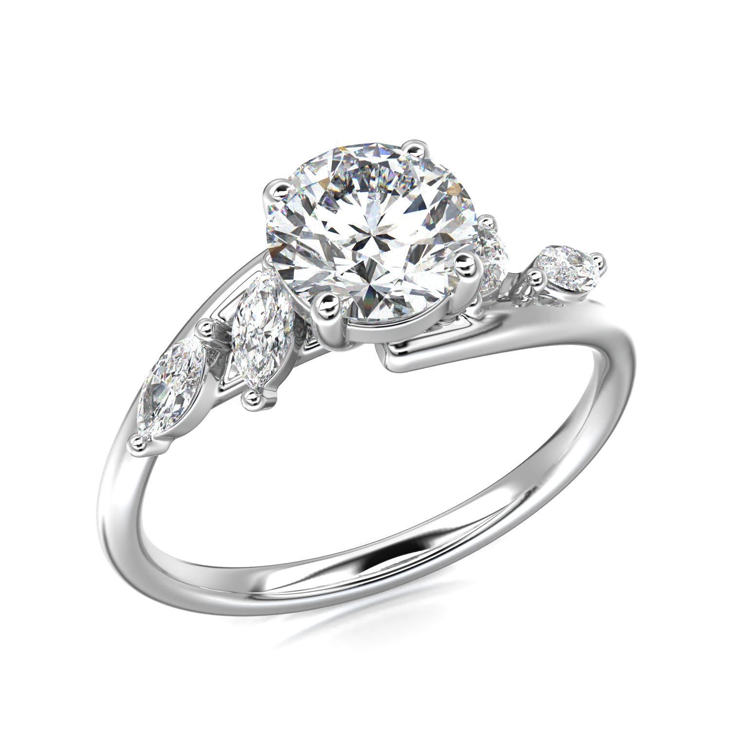 High-Quality Engagement Ring 3D print model_2