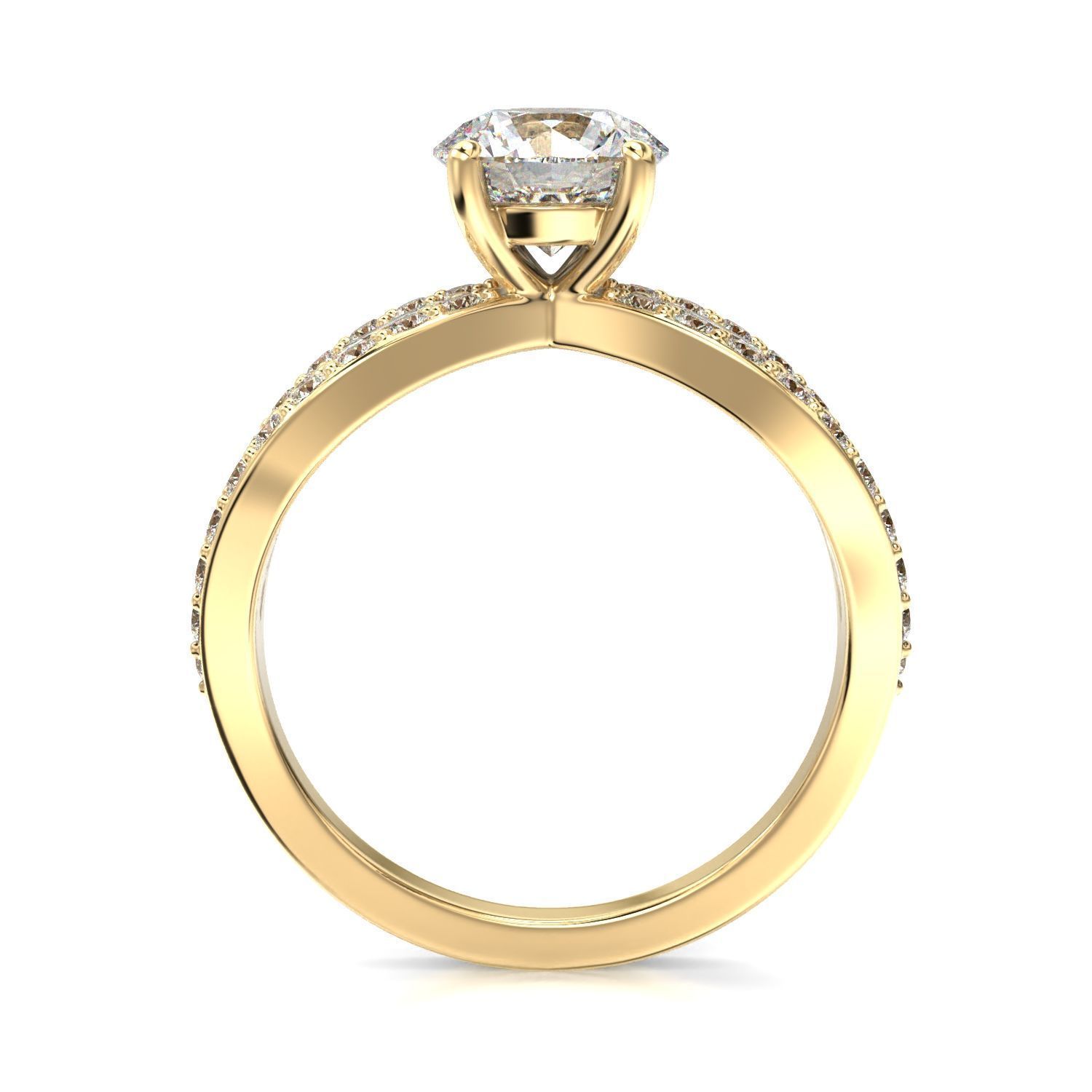 High-Quality Engagement Ring   3D print model_3