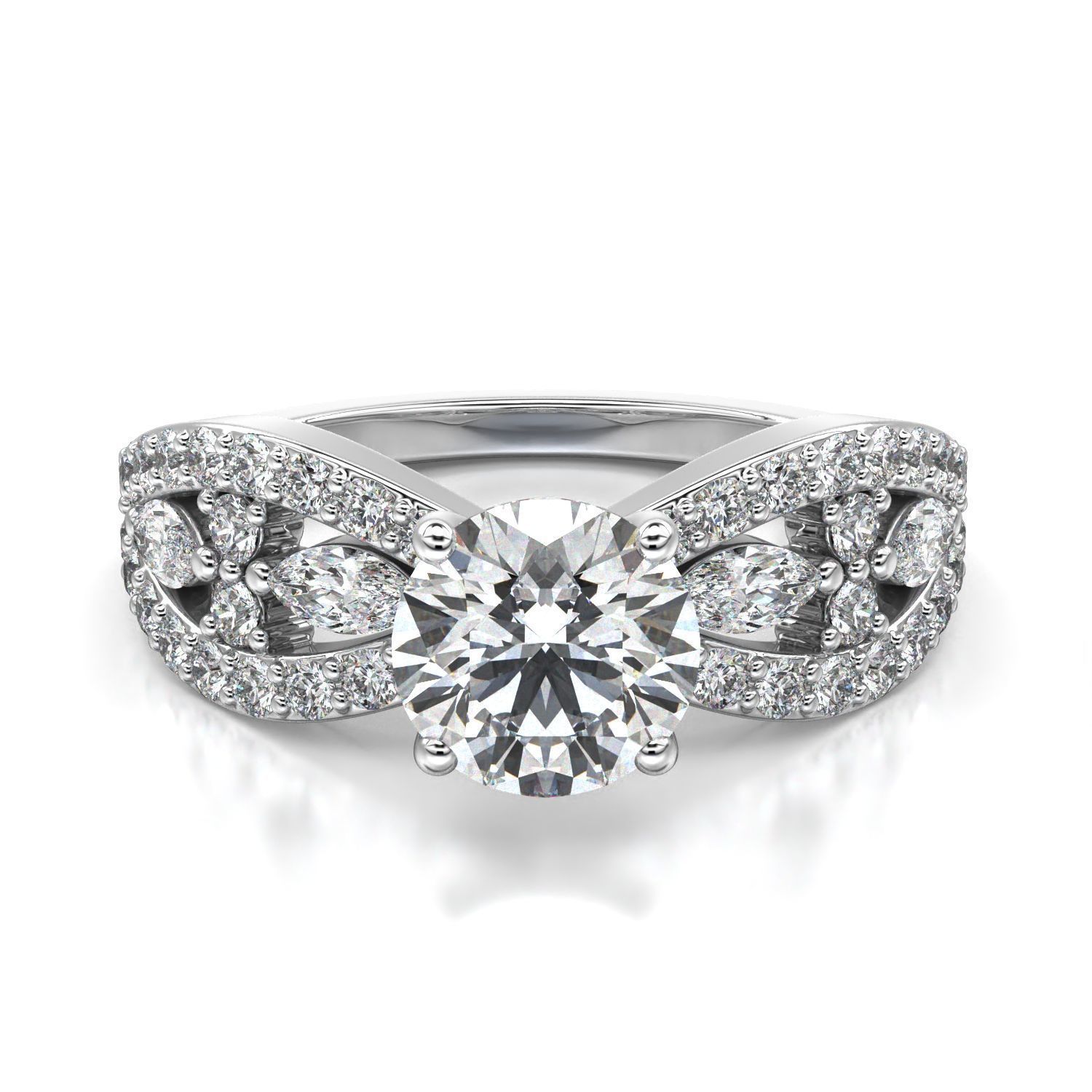 High-Quality Engagement Ring   3D print model_31