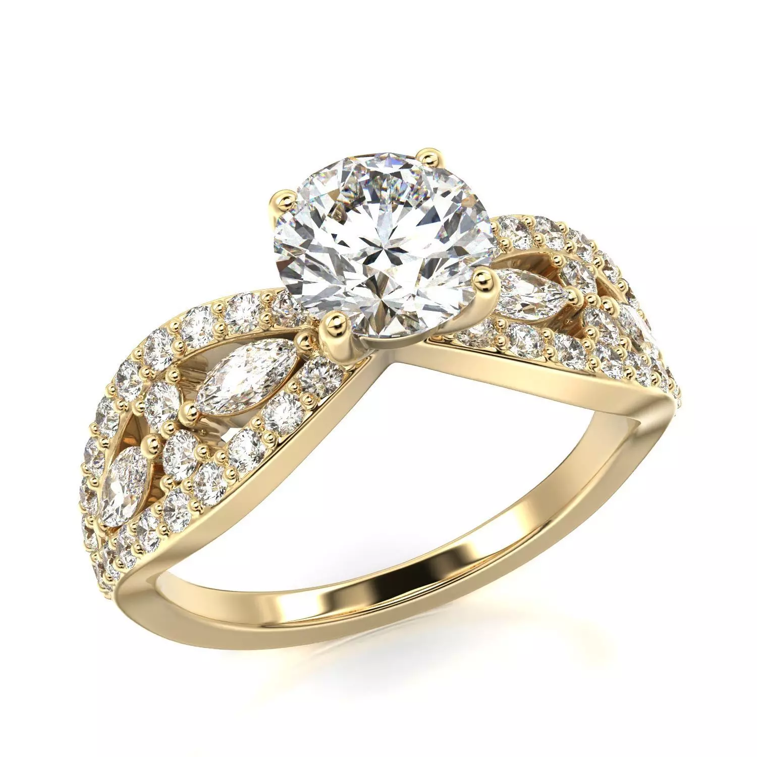 High-Quality Engagement Ring   3D print model_0