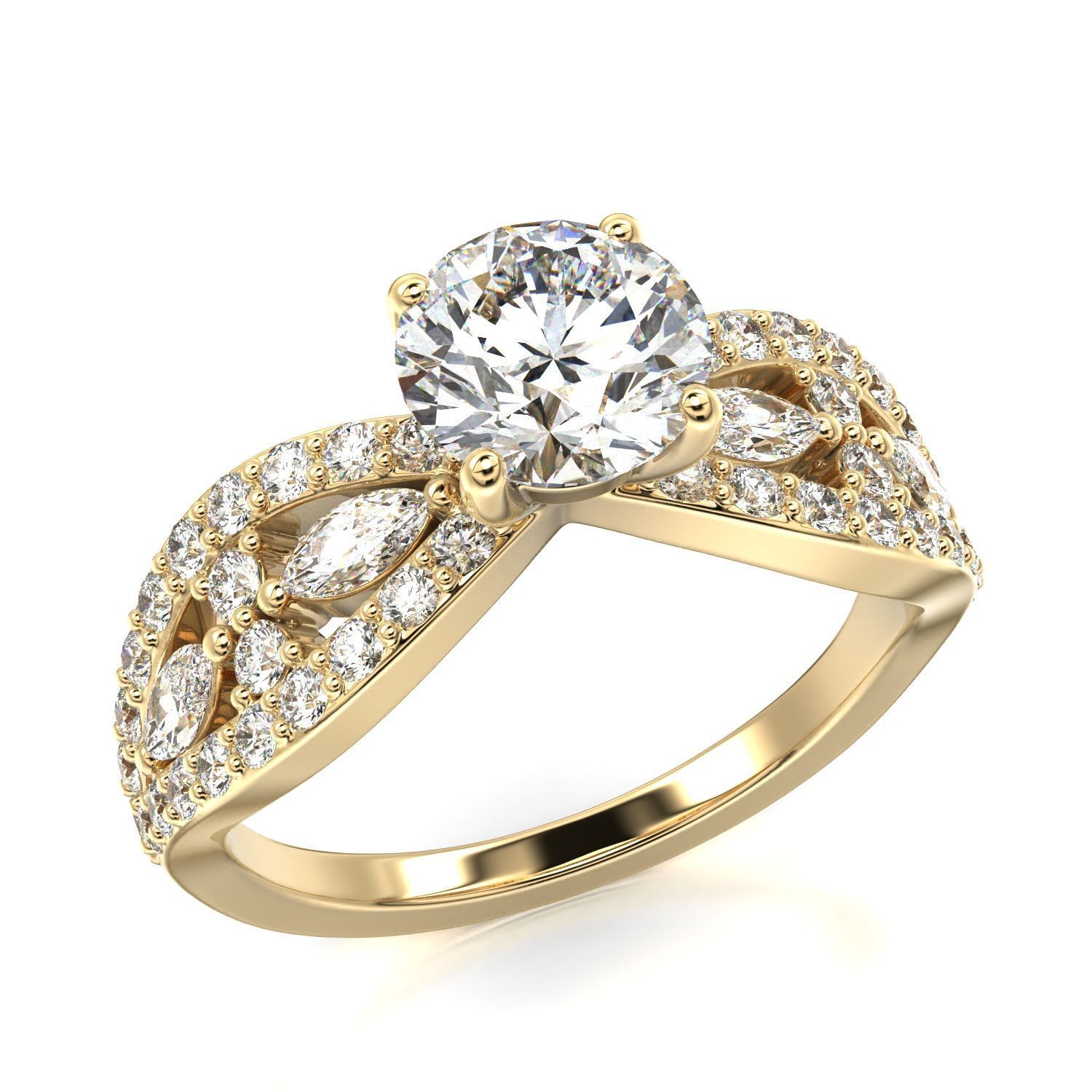 High-Quality Engagement Ring   3D print model_22