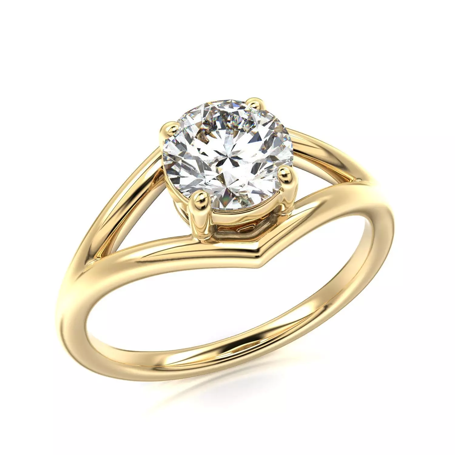 High-Quality Engagement Ring 3D print model