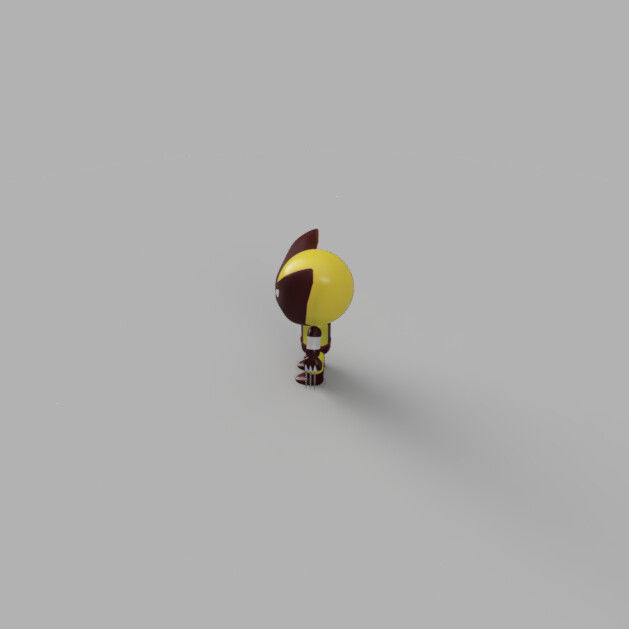 Marvel Comics Mini Wolverine Brown and Gold Suit James Howlett 3D model_4