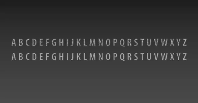 Dissolving and Growing Alphabets 3D model