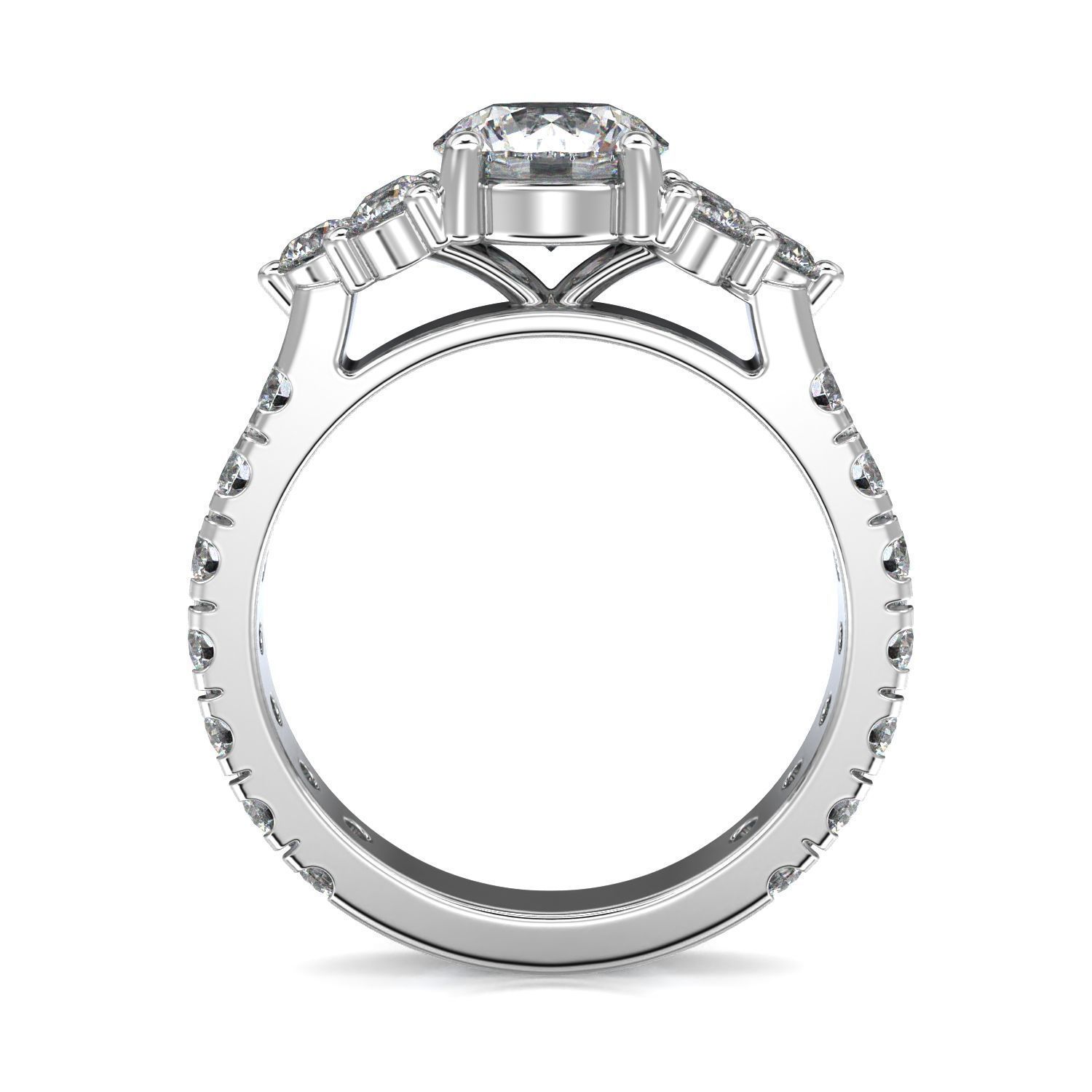 High-Quality Engagement Ring 3D print model_23