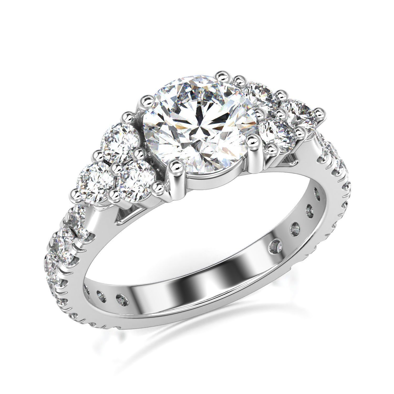 High-Quality Engagement Ring 3D print model_2