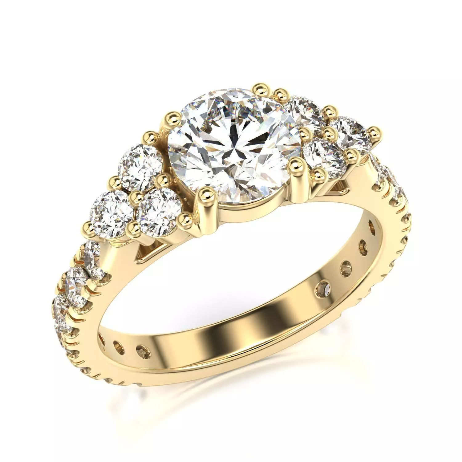 High-Quality Engagement Ring 3D print model_0