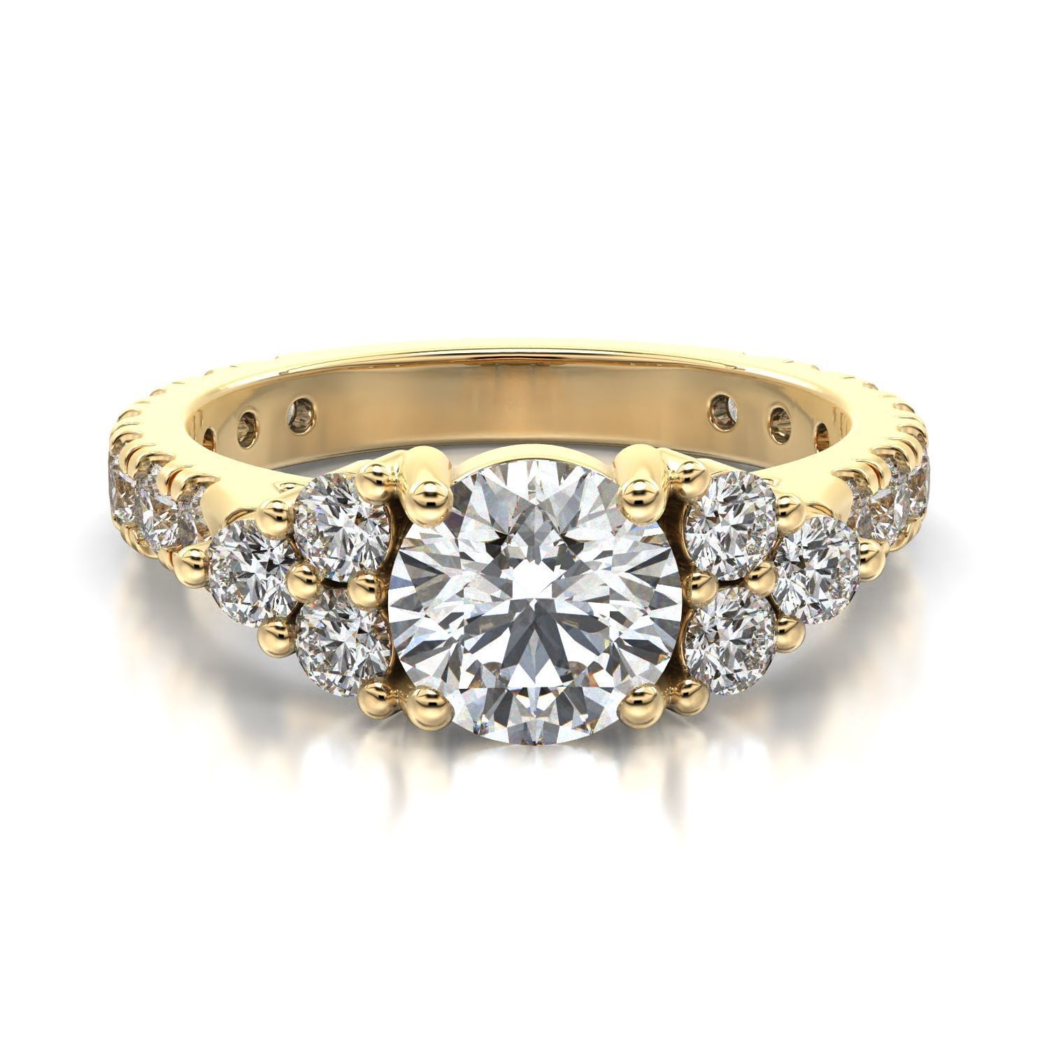 High-Quality Engagement Ring 3D print model_30