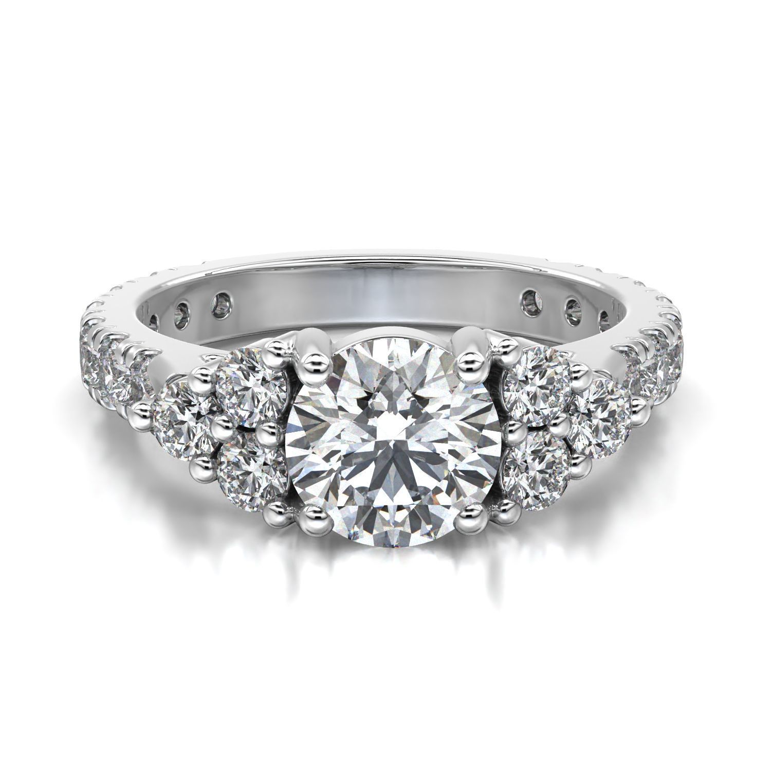 High-Quality Engagement Ring 3D print model_7
