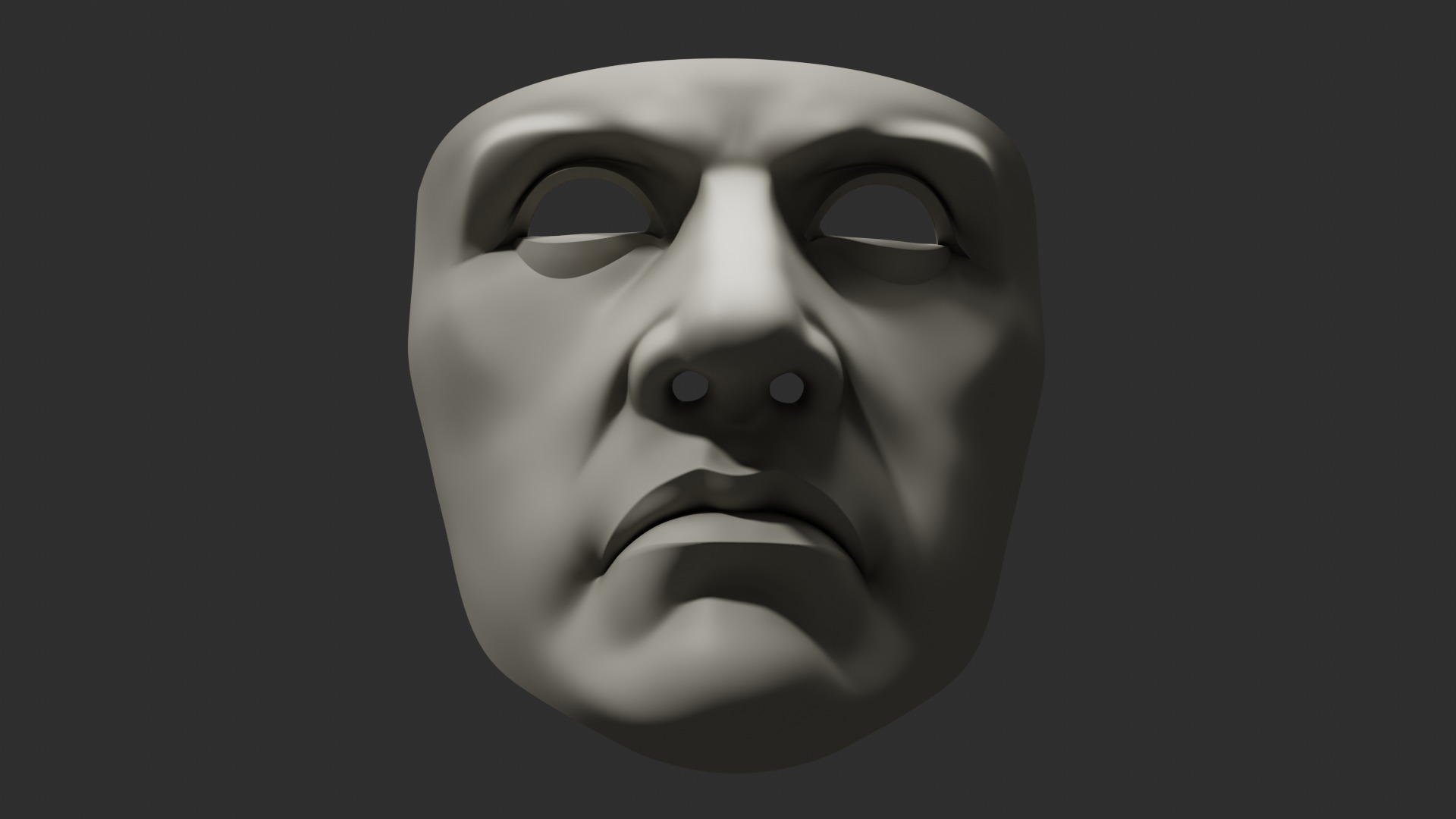 Hero face mask solid model 3D print model_5