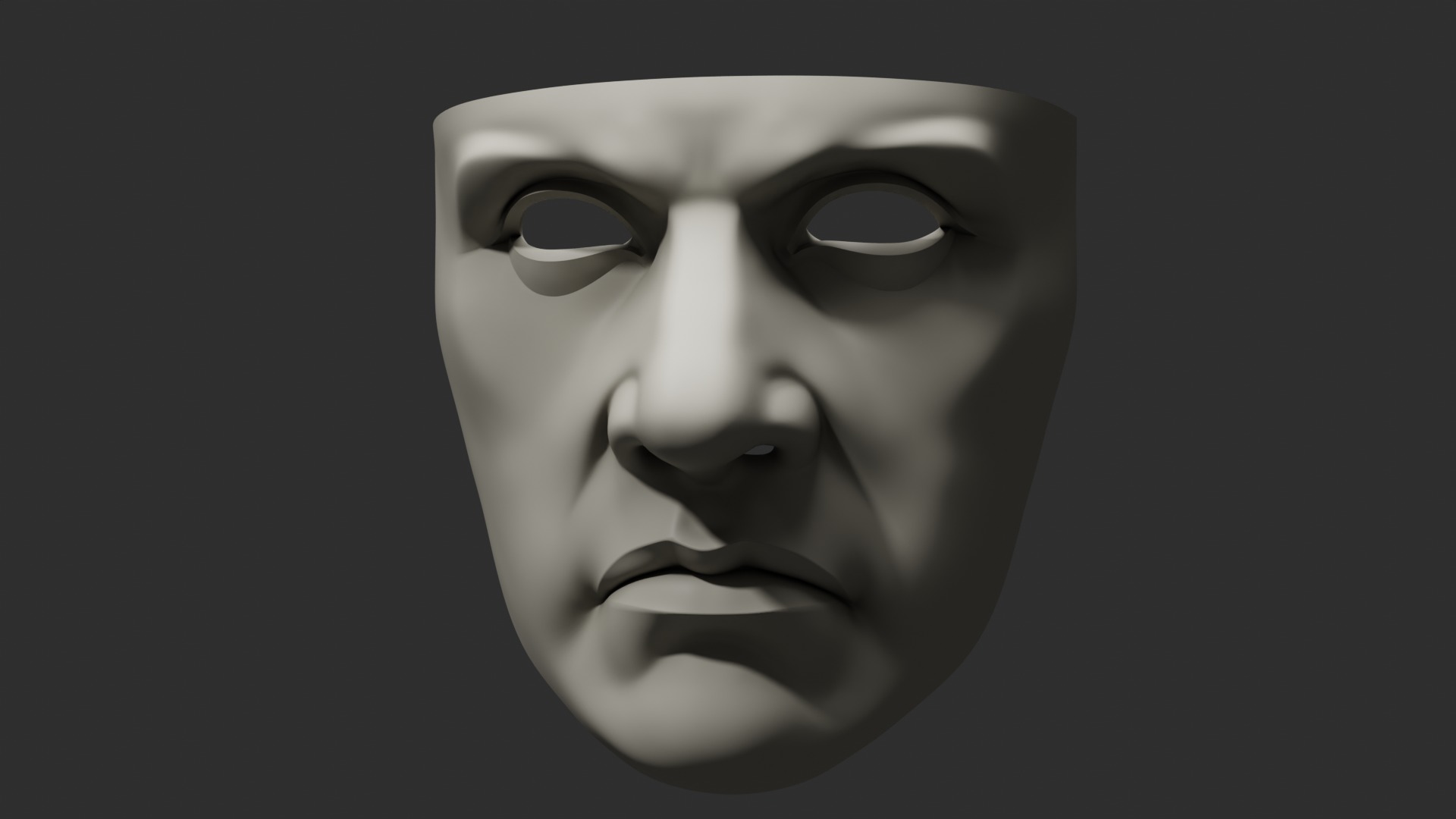 Hero face mask solid model 3D print model_8