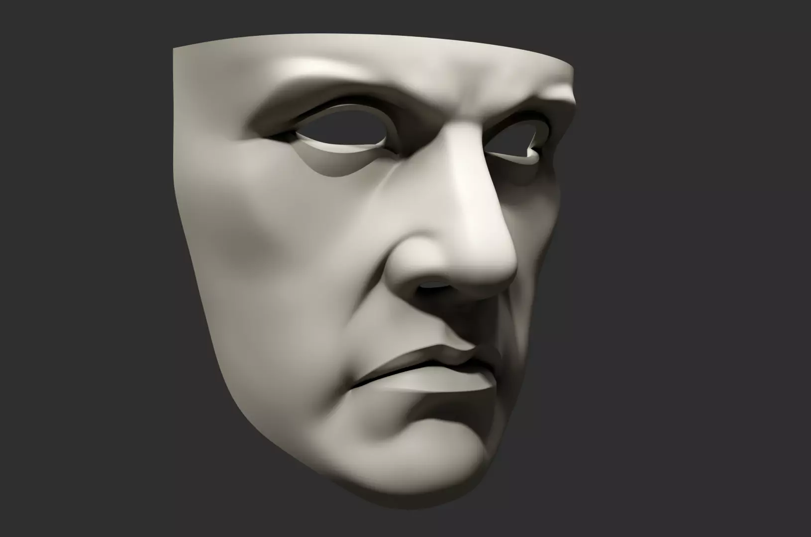 Hero face mask solid model 3D print model_0