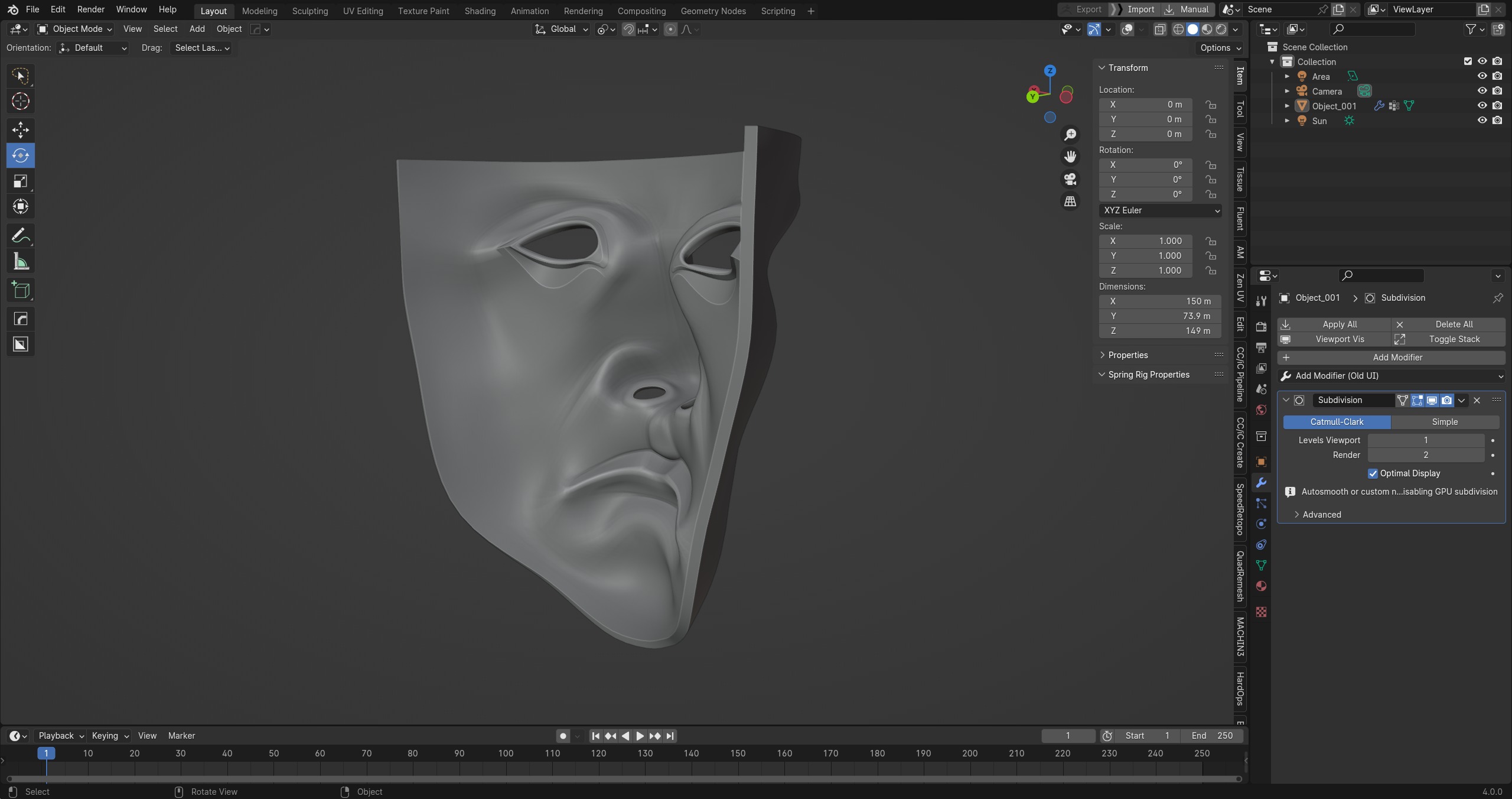 Hero face mask solid model 3D print model_11