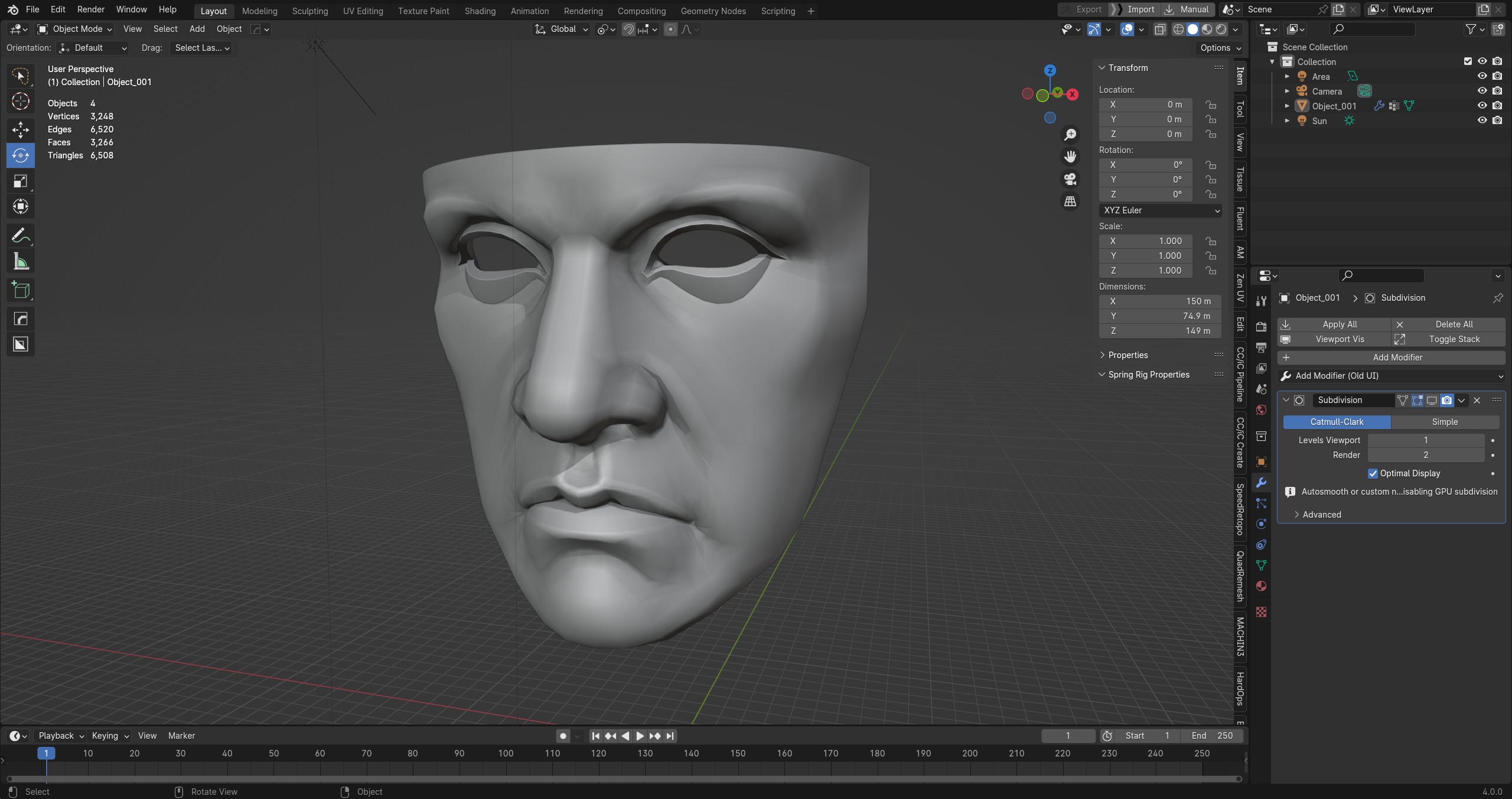 Hero face mask solid model 3D print model_3