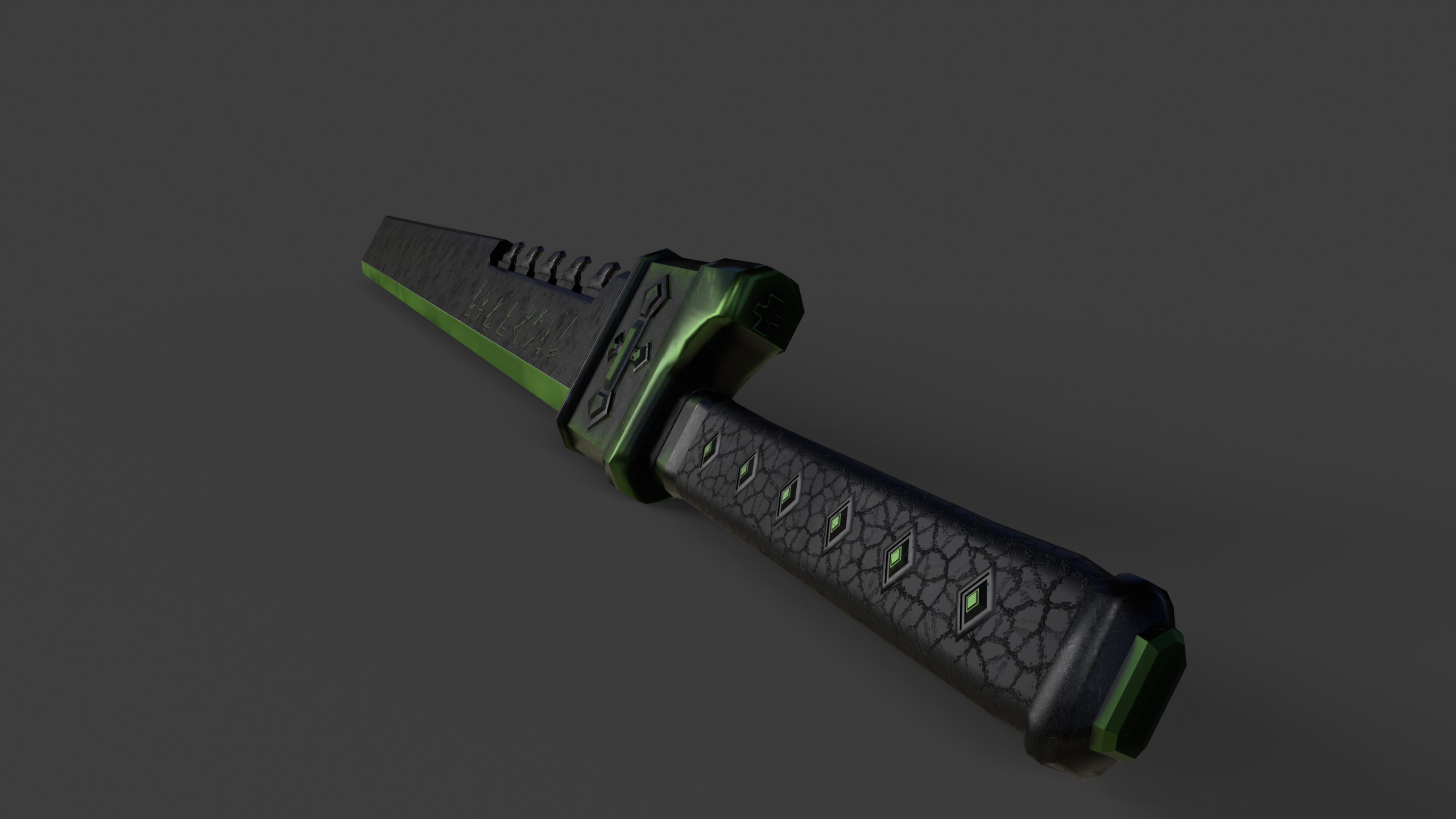 Game Ready necrotic sword Low-poly 3D model_5