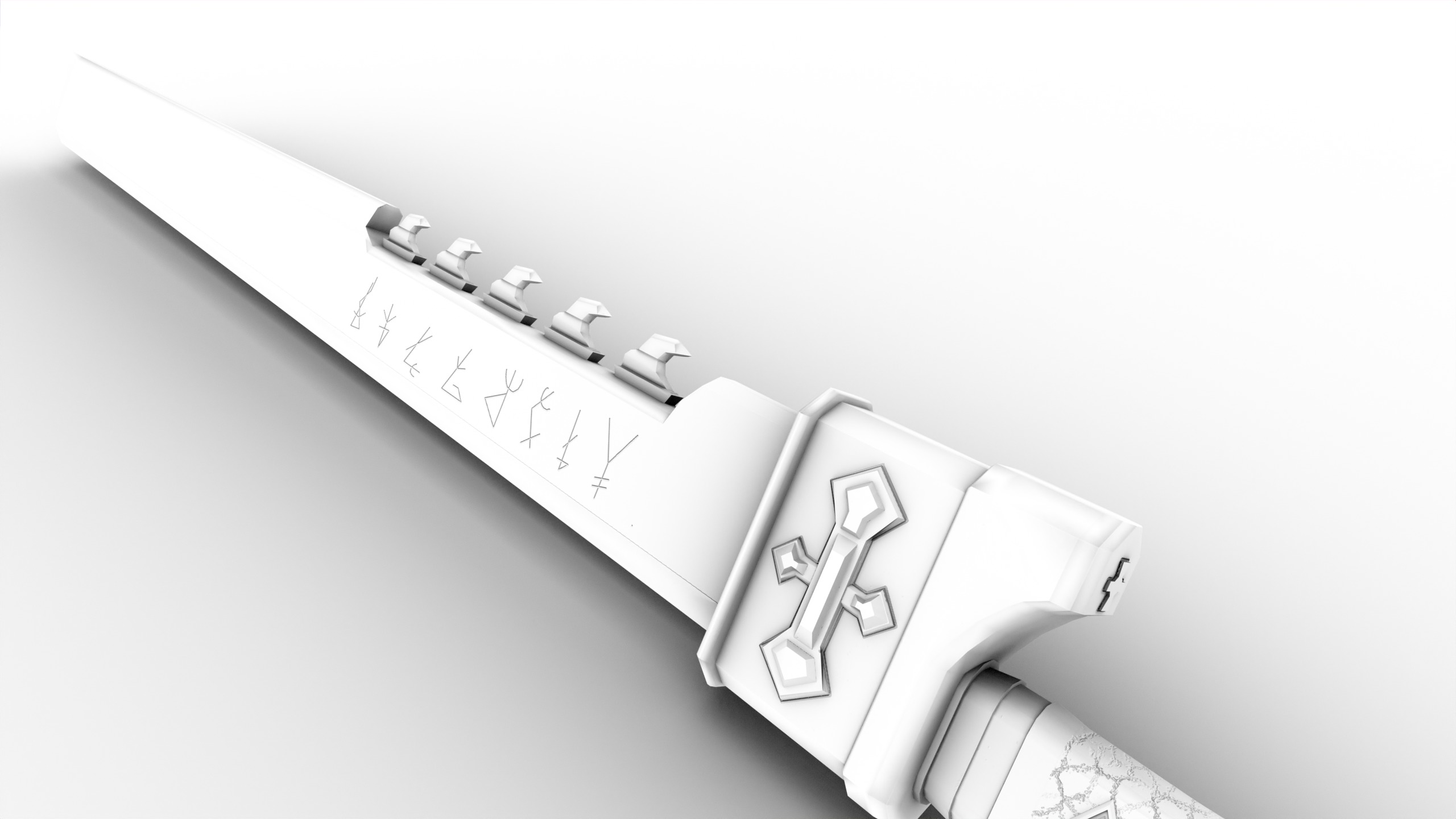 Game Ready necrotic sword Low-poly 3D model_30