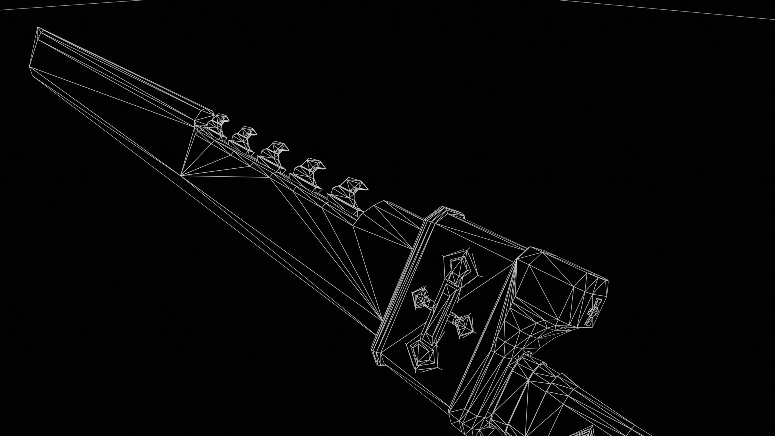 Game Ready necrotic sword Low-poly 3D model_15