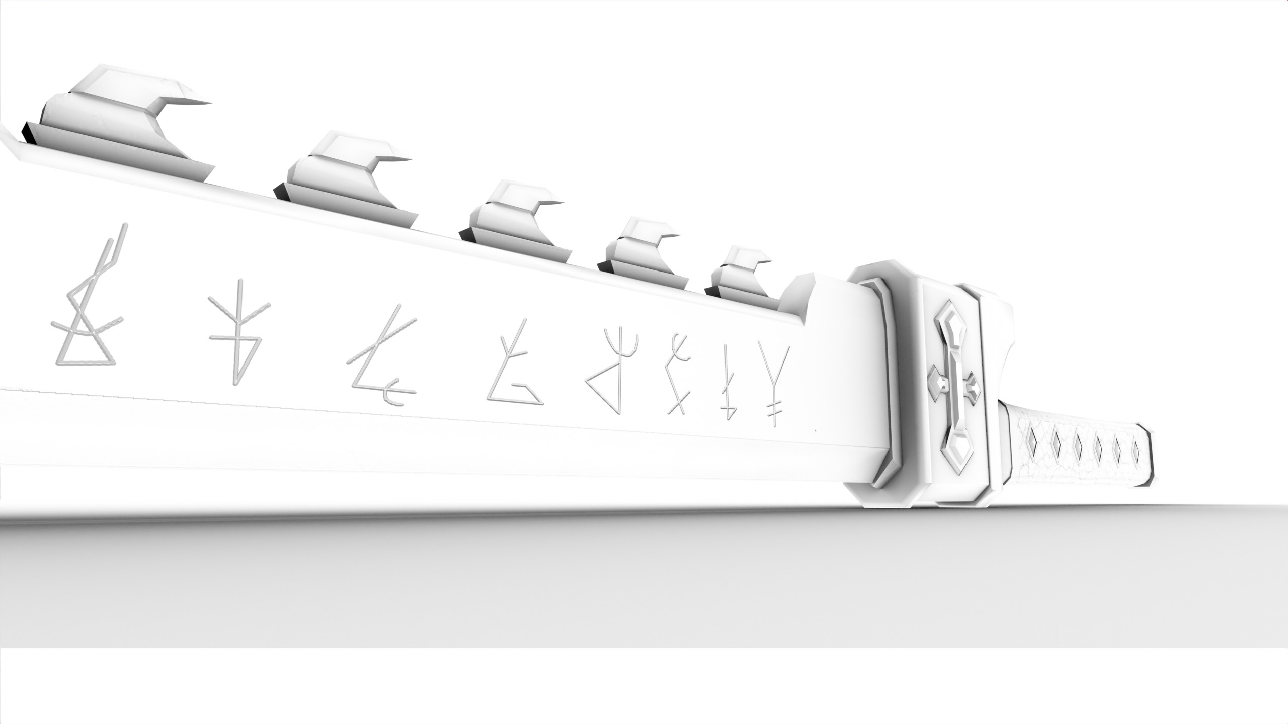 Game Ready necrotic sword Low-poly 3D model_24