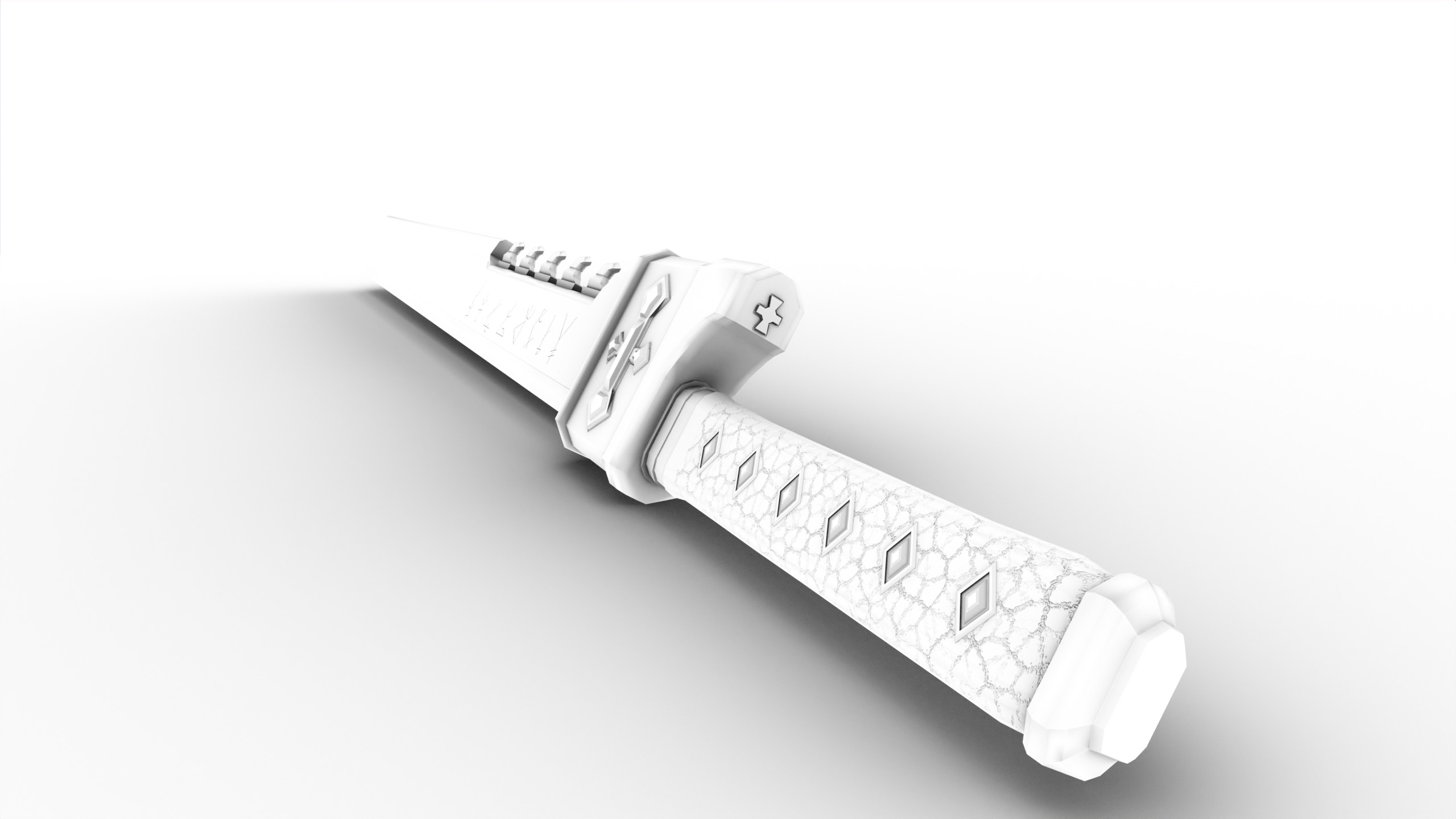 Game Ready necrotic sword Low-poly 3D model_29