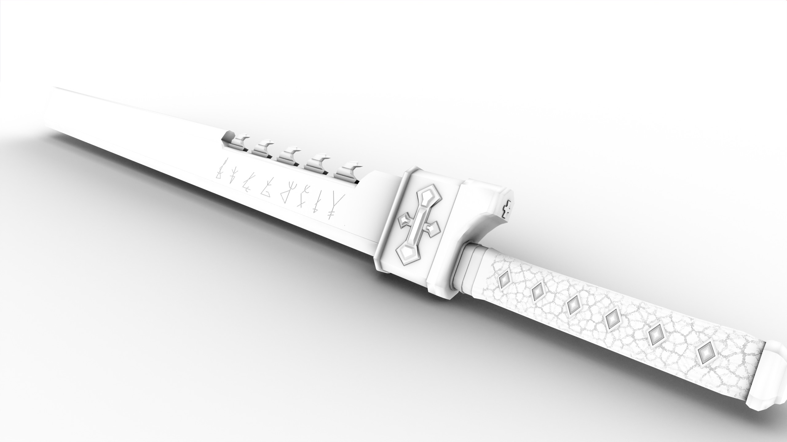 Game Ready necrotic sword Low-poly 3D model_27