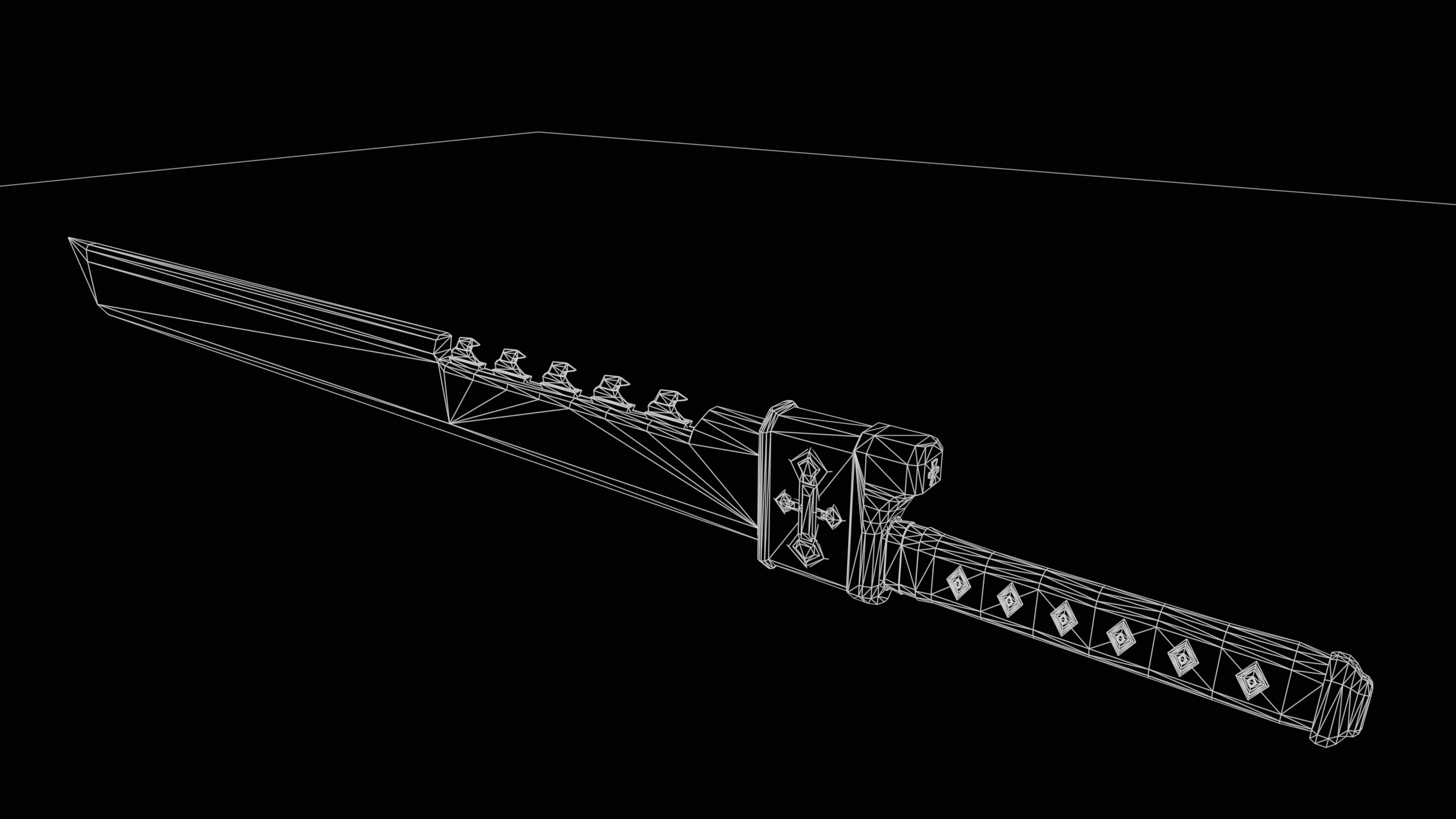 Game Ready necrotic sword Low-poly 3D model_12