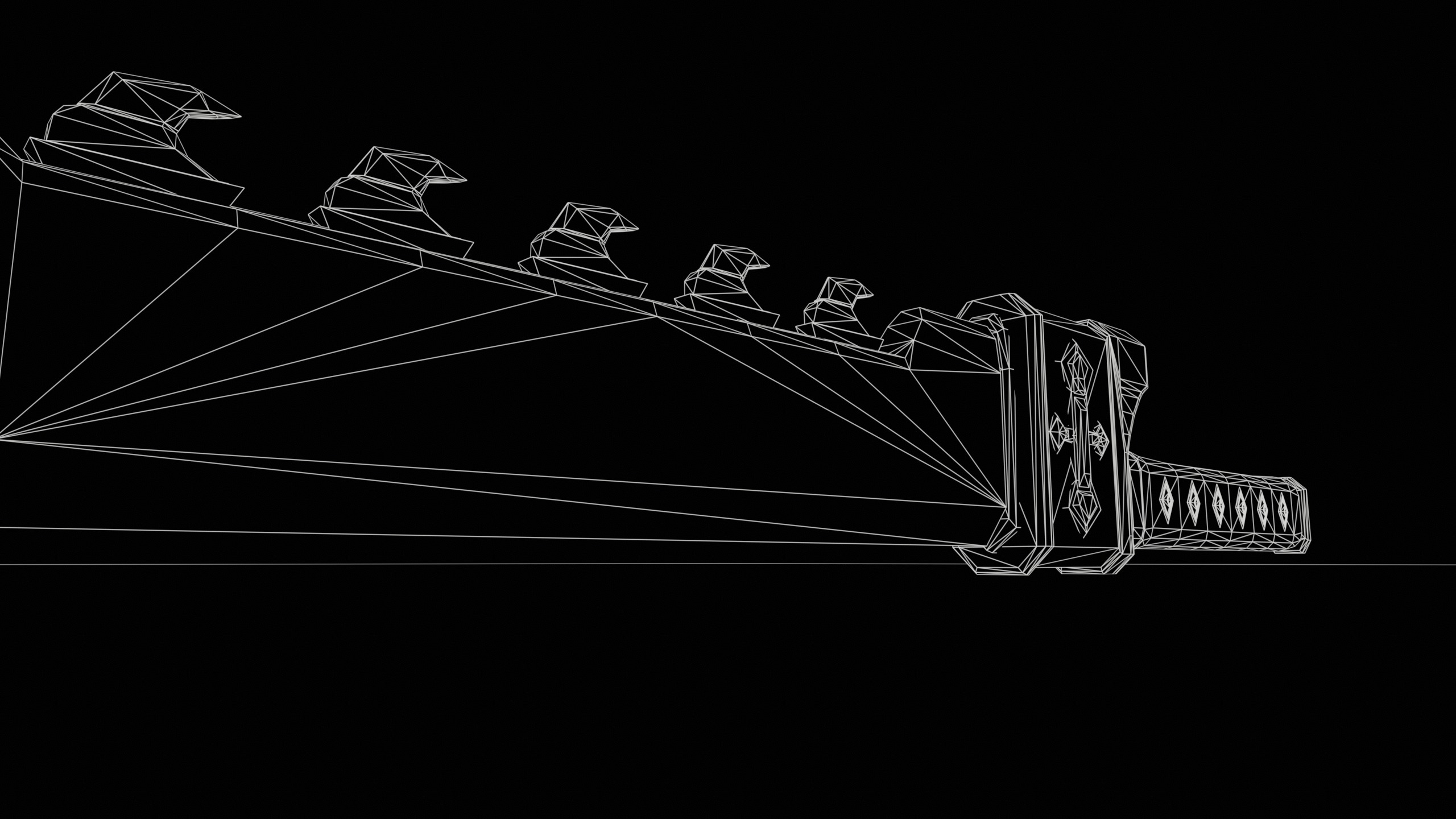 Game Ready necrotic sword Low-poly 3D model_13