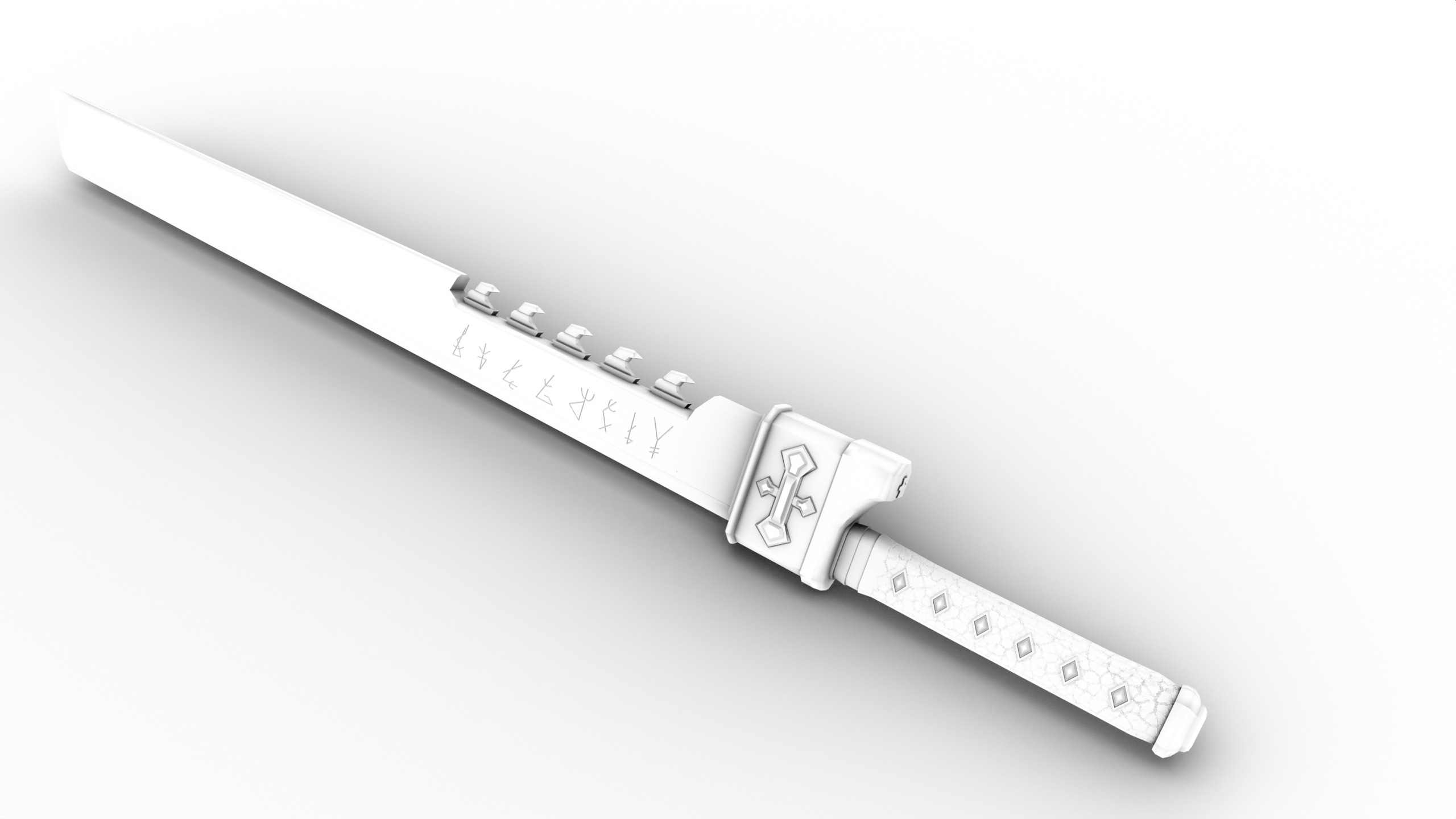 Game Ready necrotic sword Low-poly 3D model_28