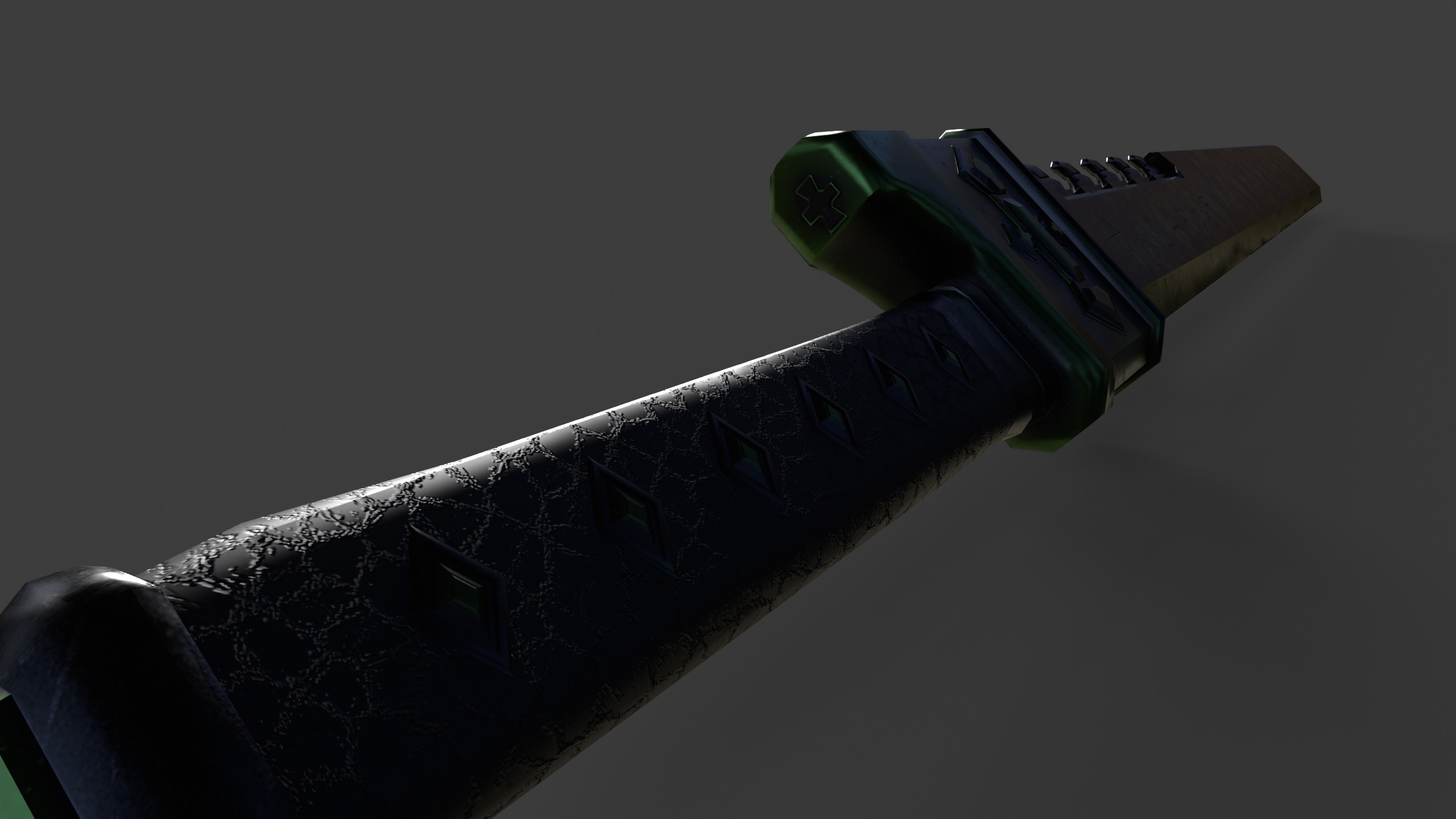 Game Ready necrotic sword Low-poly 3D model_10