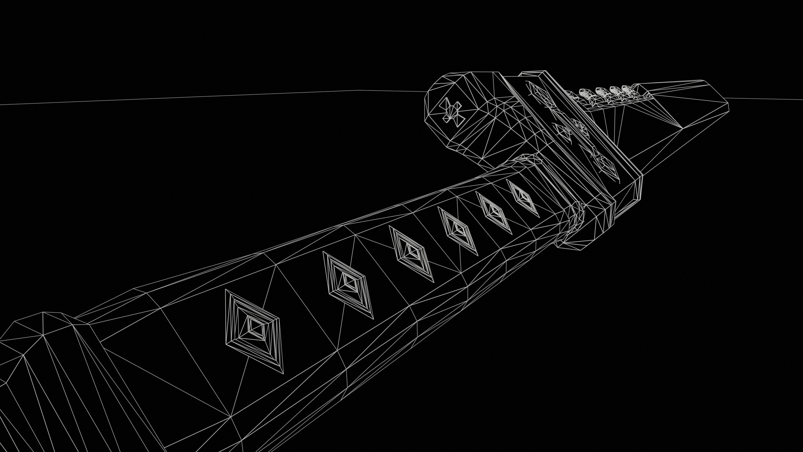 Game Ready necrotic sword Low-poly 3D model_17