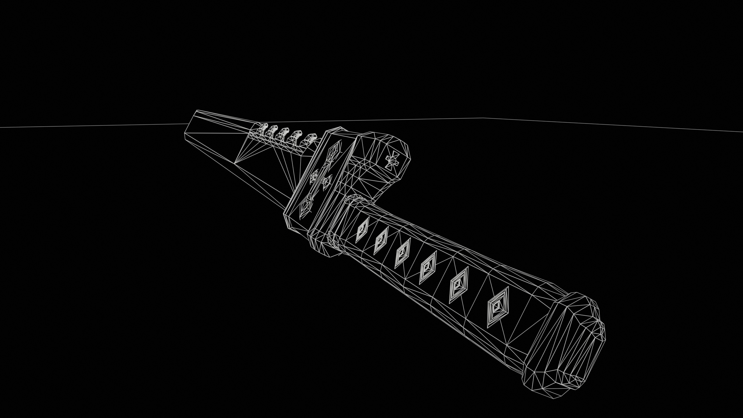 Game Ready necrotic sword Low-poly 3D model_19