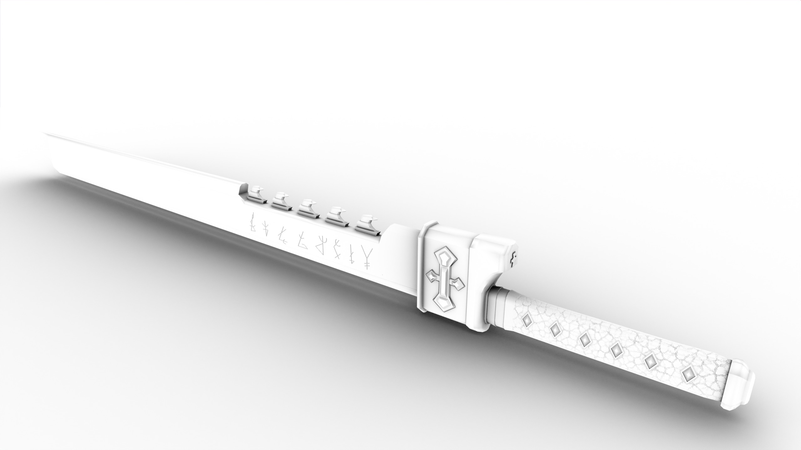 Game Ready necrotic sword Low-poly 3D model_22