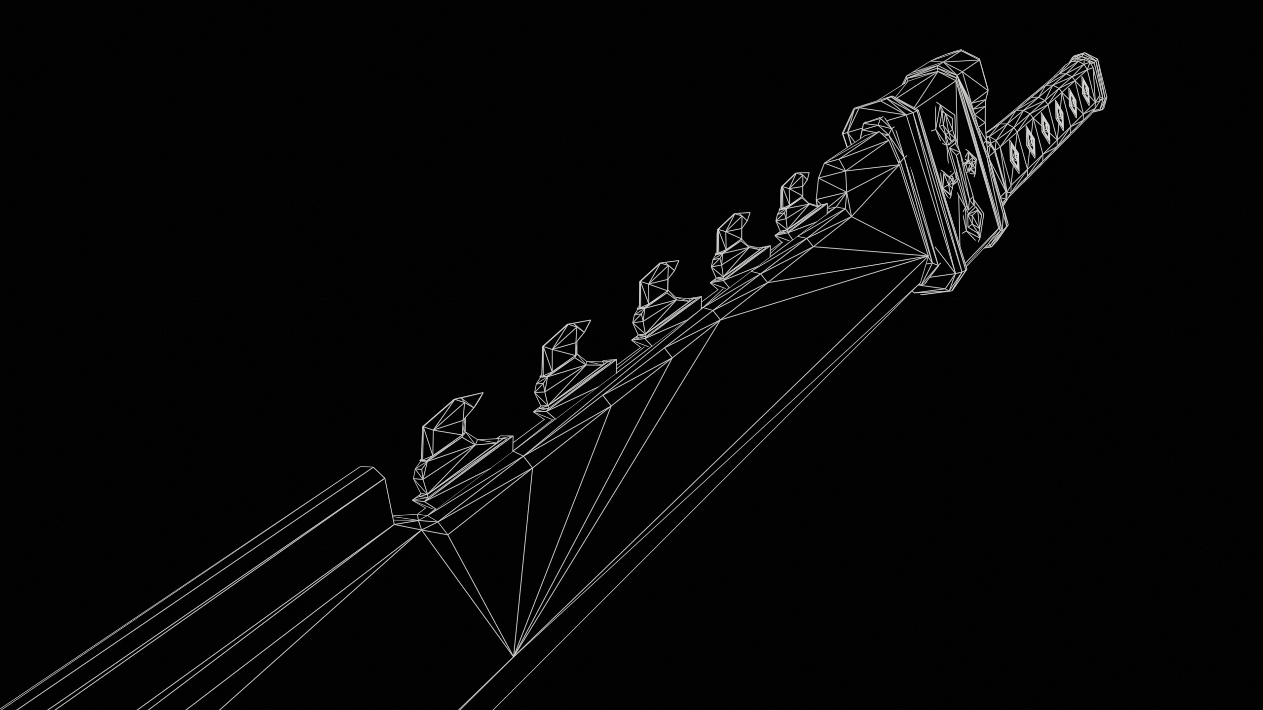 Game Ready necrotic sword Low-poly 3D model_20