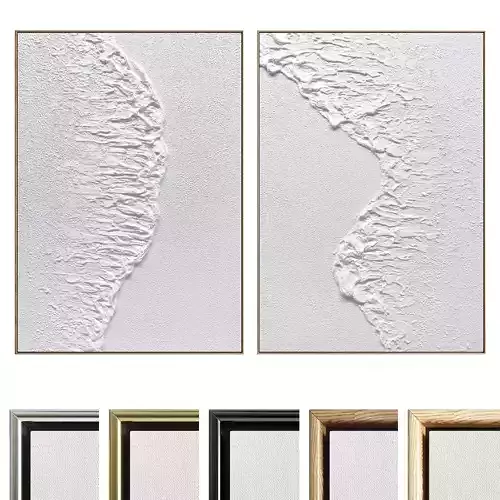 Plaster Two Photo Frame 527 Low-poly 3D model