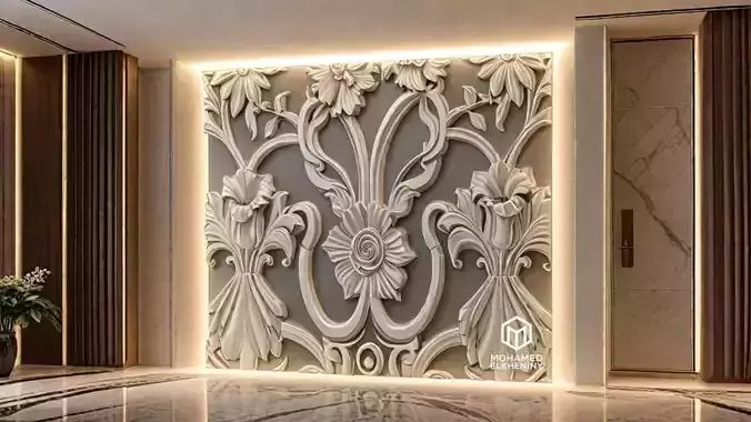 decor set wall panel wall relief mural CNC 36