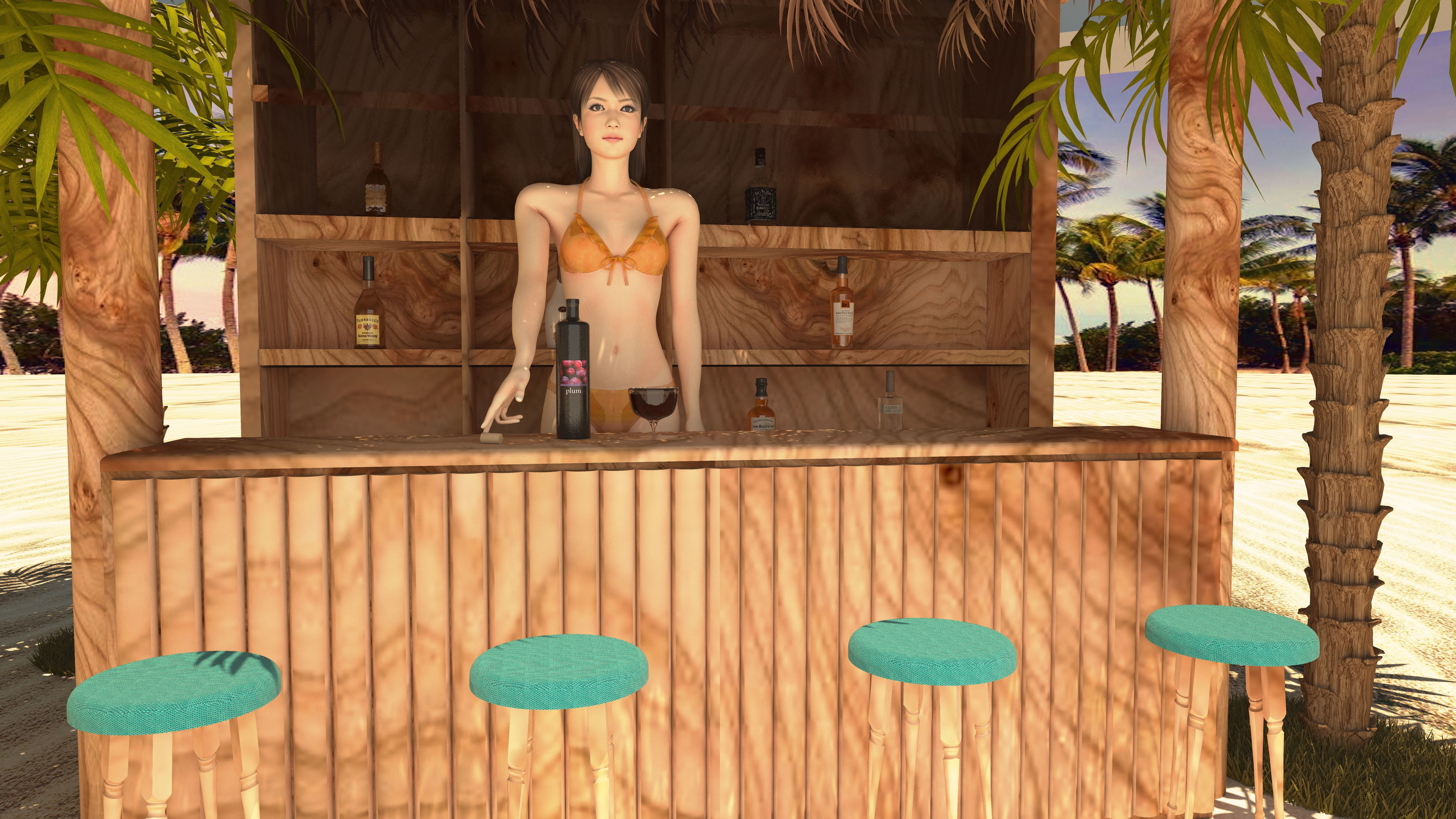 Beach Bar  3D model_9